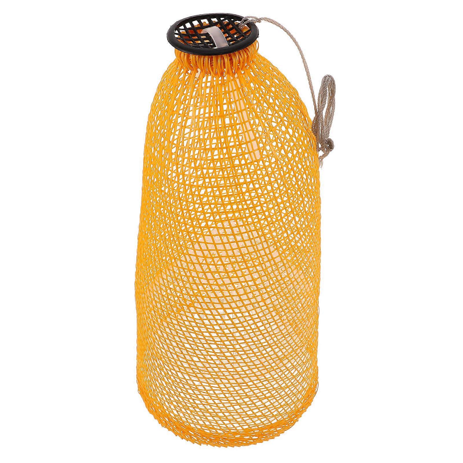 Multipurpose Fishing Net Cage Designed For Catching Eels Crabs And Shrimp Ideal For Recreational Fishing 13.8X7.1X6.7in Orange 1Pack