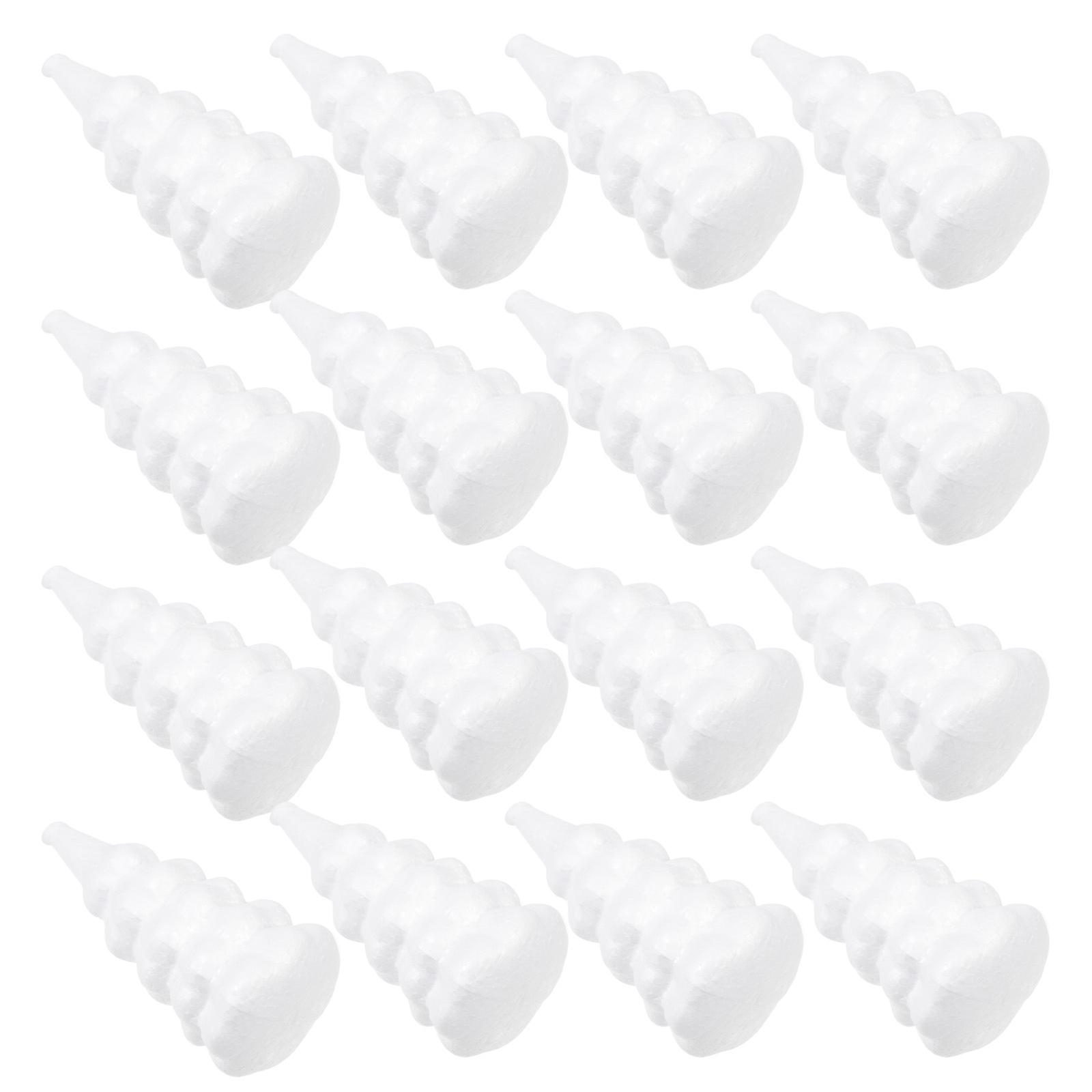 Xmas Tree Shape Foams DIY Crafts for Party Supplies 20Pcs White Foam Christmas Trees