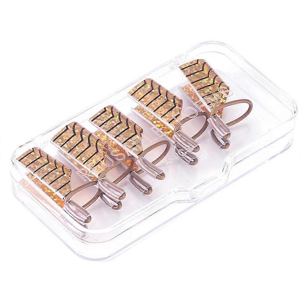 Nail Art Tool Aluminum Tip Clip for Reusable Nail Extension 5Pcs Pack