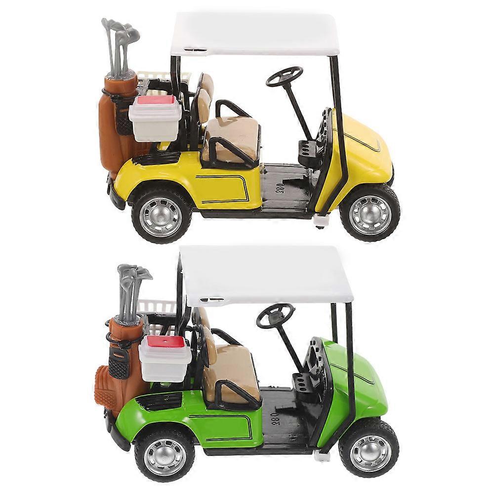 Golf Cart Toy Model for Decoration 8Pcs Realistic Alloy Golf Cart Ornament