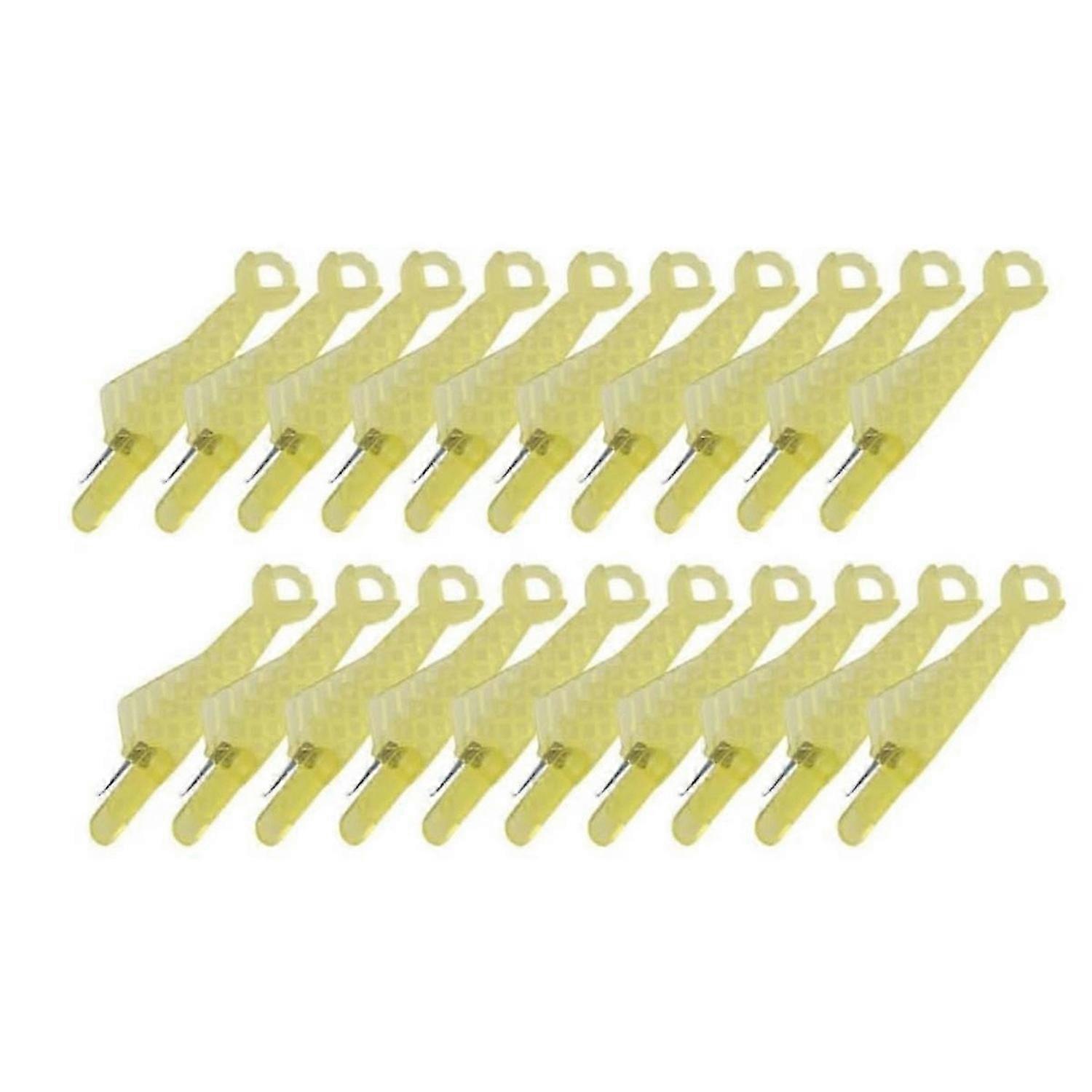 Fish Mouth Sewing Machine Needle Threader, Yellow 100PCS
