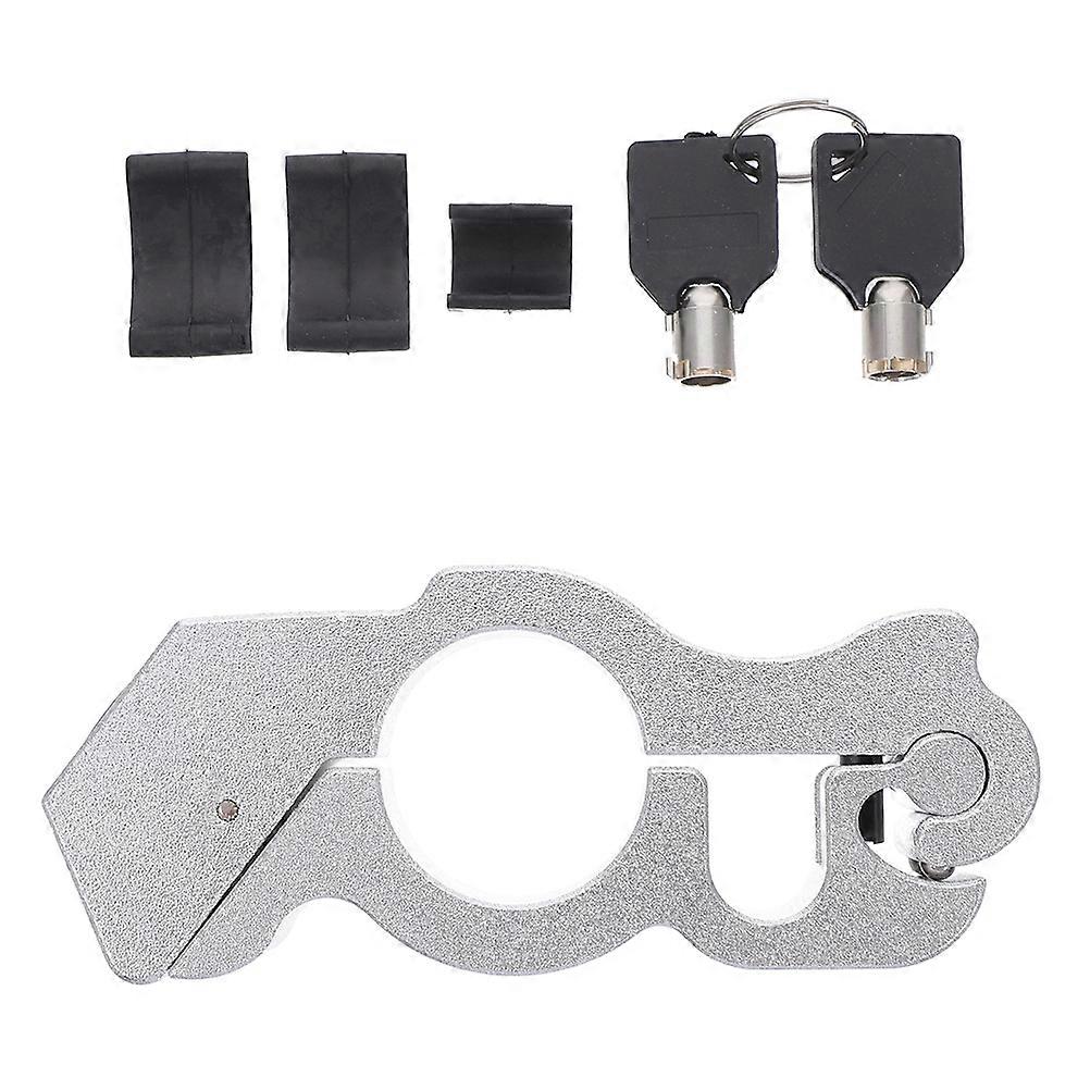 Heavy Duty Motorcycle Handlebar Lock Aluminum Alloy with Brake Protection 2Pcs