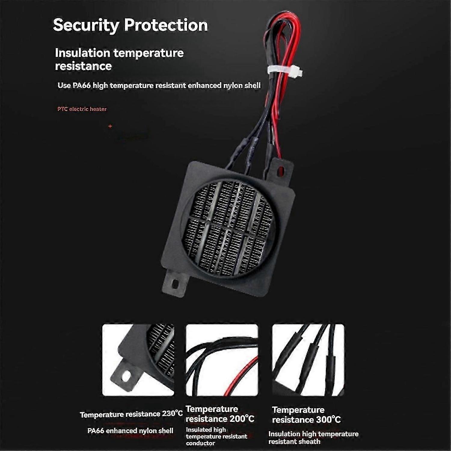 PTC Heater Ceramic Constant Temperature Heater Conductive Type with Fan Insulation Heater High Volta