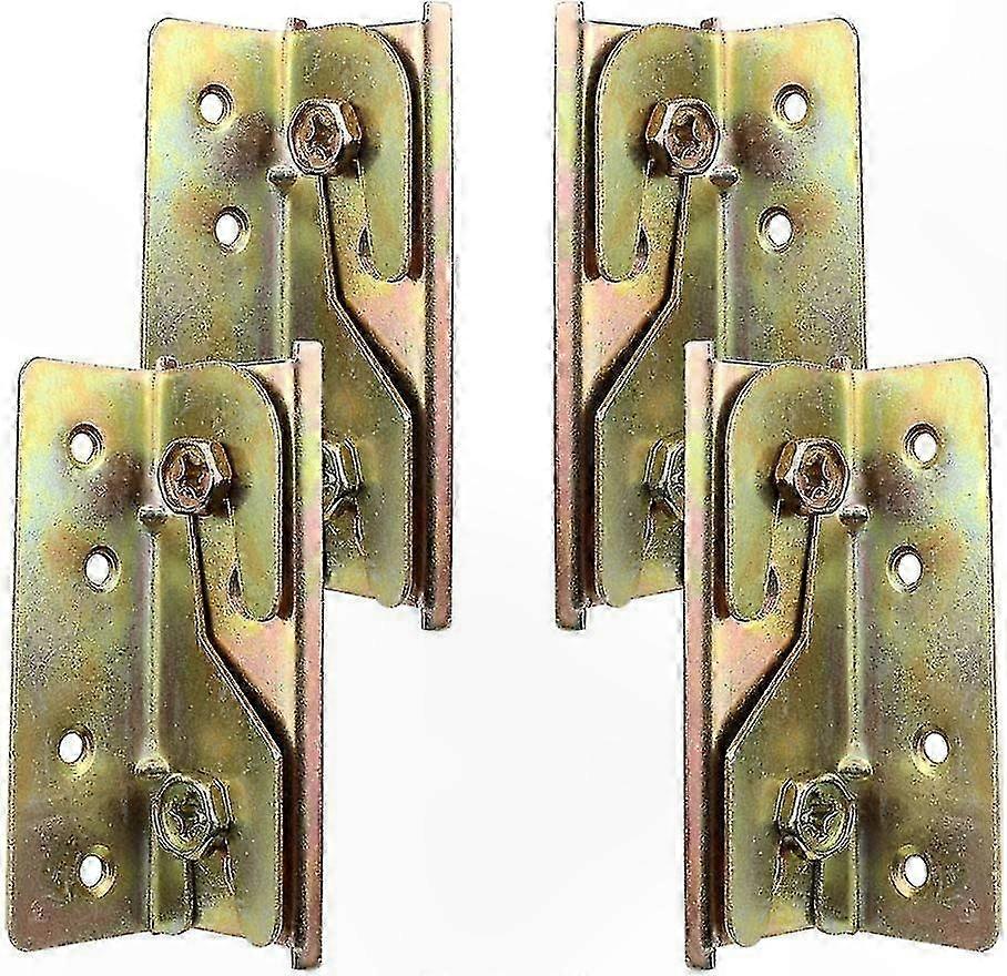 Sturdy Rust-Proof Bed Rail Brackets with Screws, Pack of 4 for Quick Setup