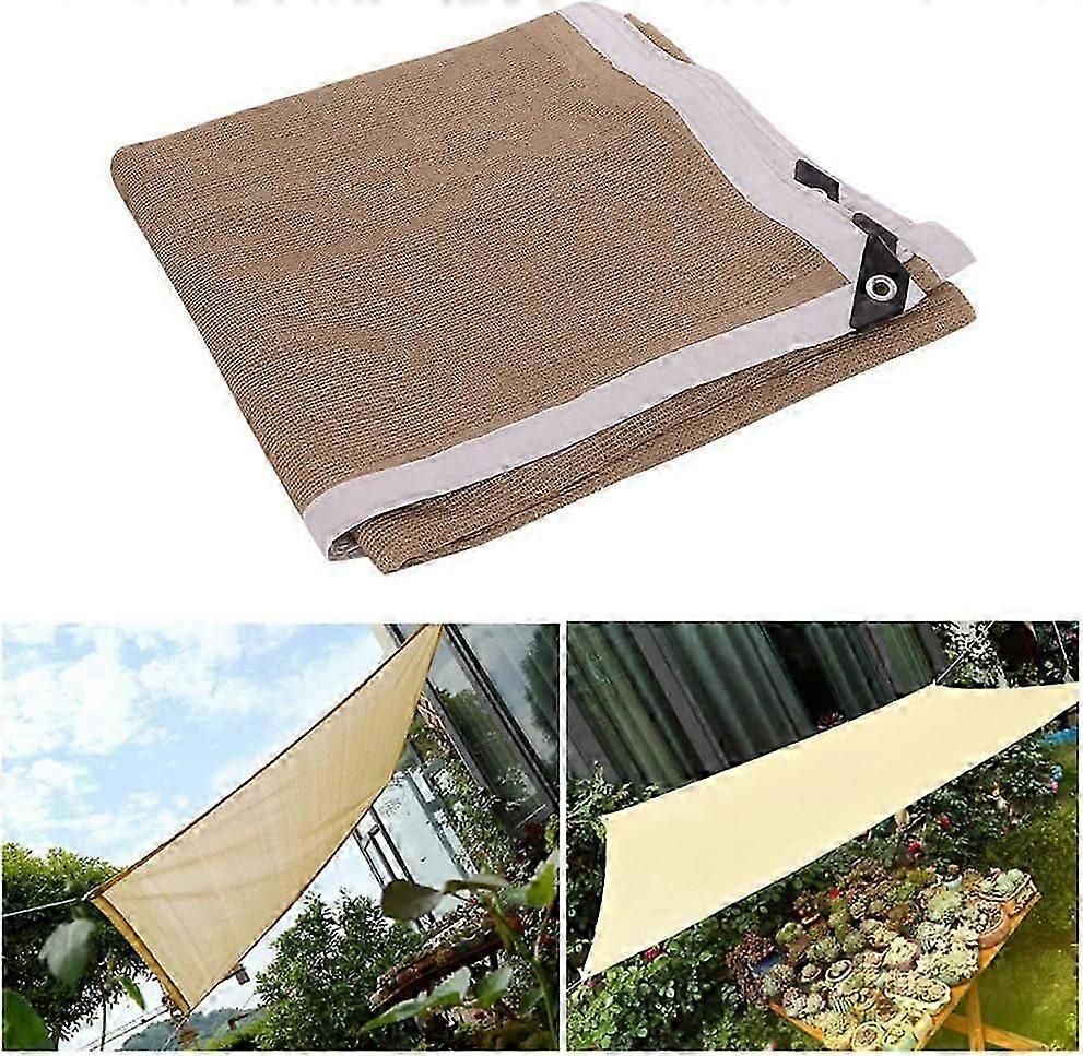 Rectangular 2 x 5 m windproof fabric shade sail for terrace, garden, yard, outdoor playground