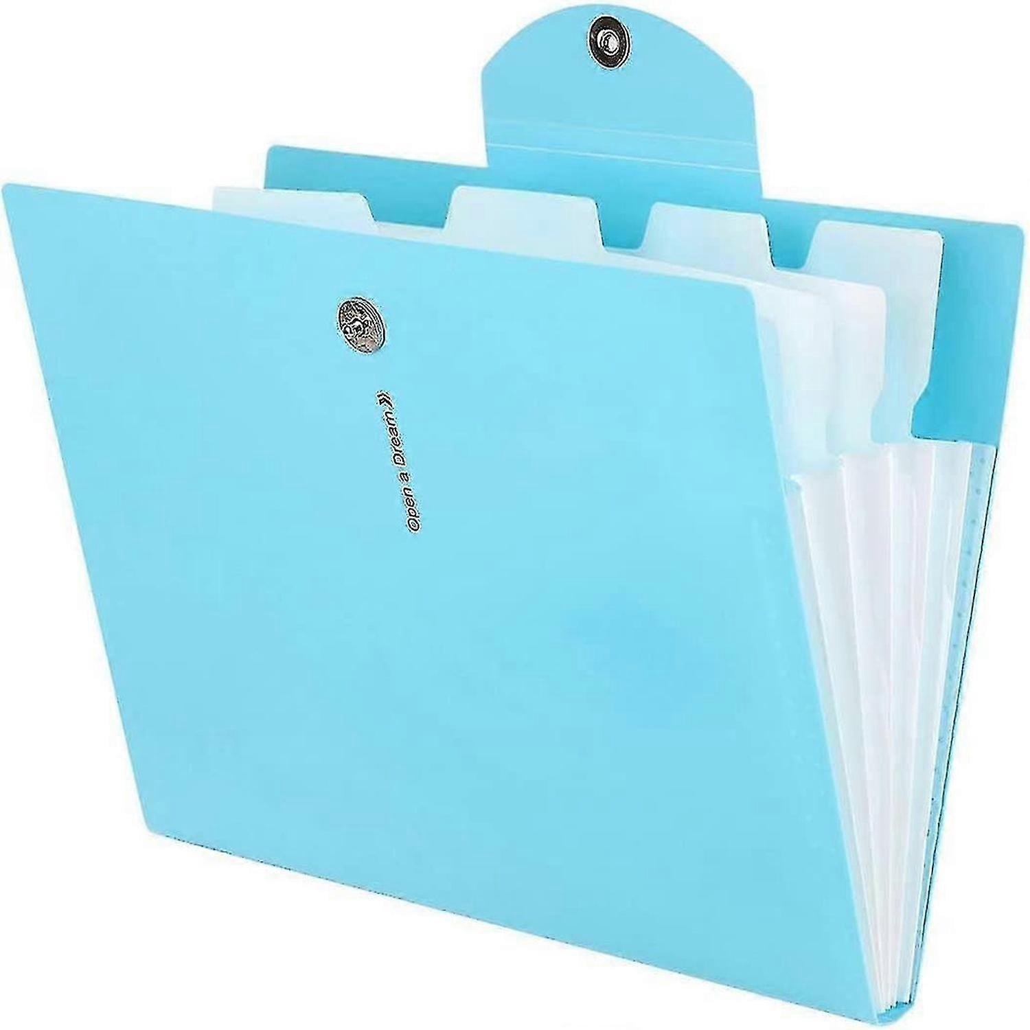 Expanding File Folder With 5 Pockets For School Office Home