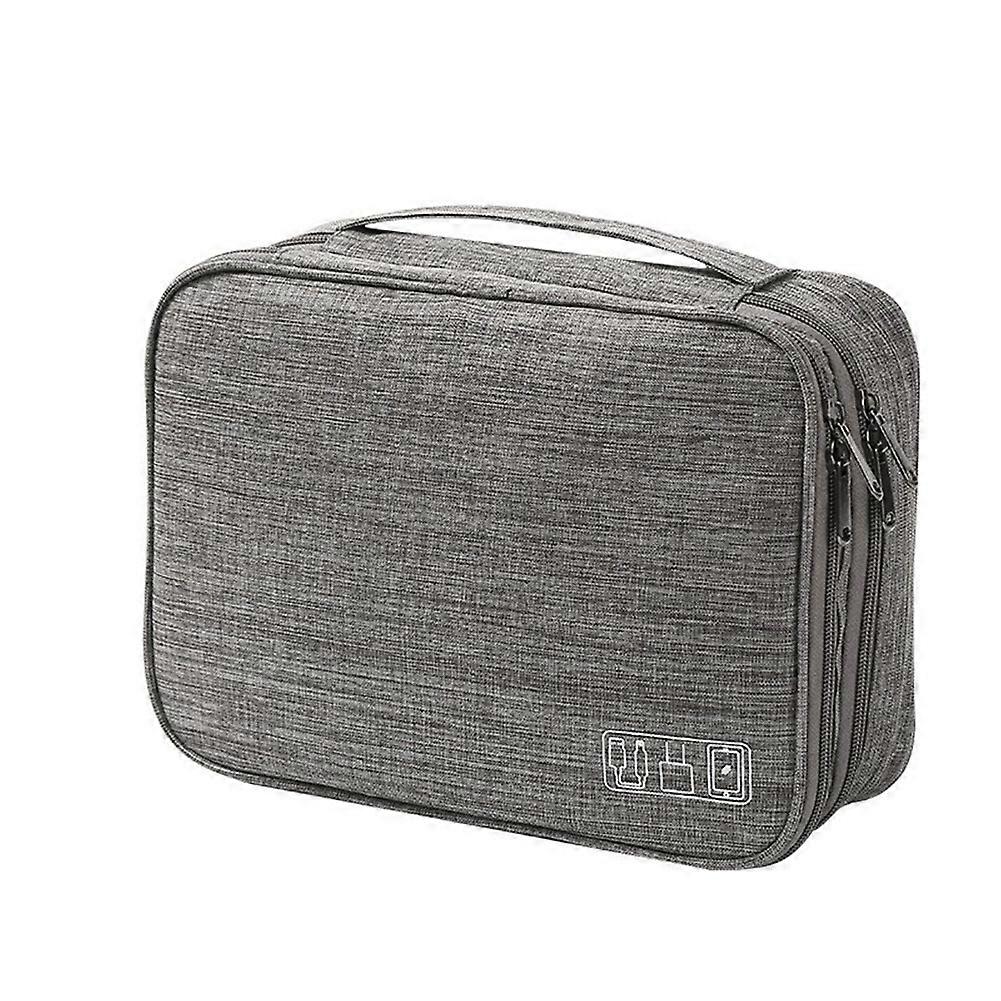 Cable Storage Bag Digital Electronics Organizer Gray