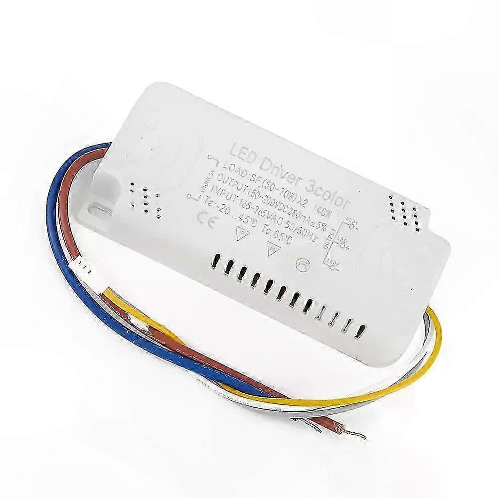 3-Color LED Driver Adapter, Non-Isolating Transformer AC165-265V, 8-24W/20-40W/30-50W/40-60W/50-70W for LED Lighting