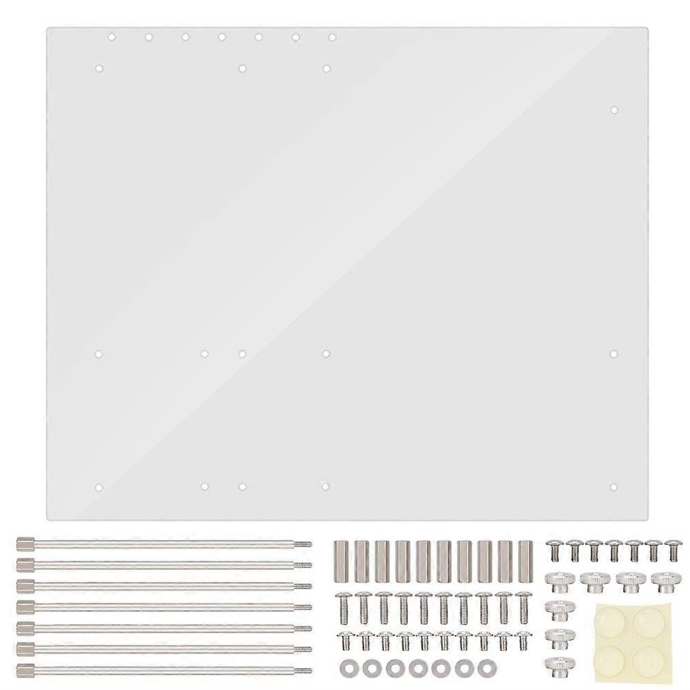 Open Frame Transparent Acrylic Overlock Computer Case DIY Base Stand For ATX Mothboard