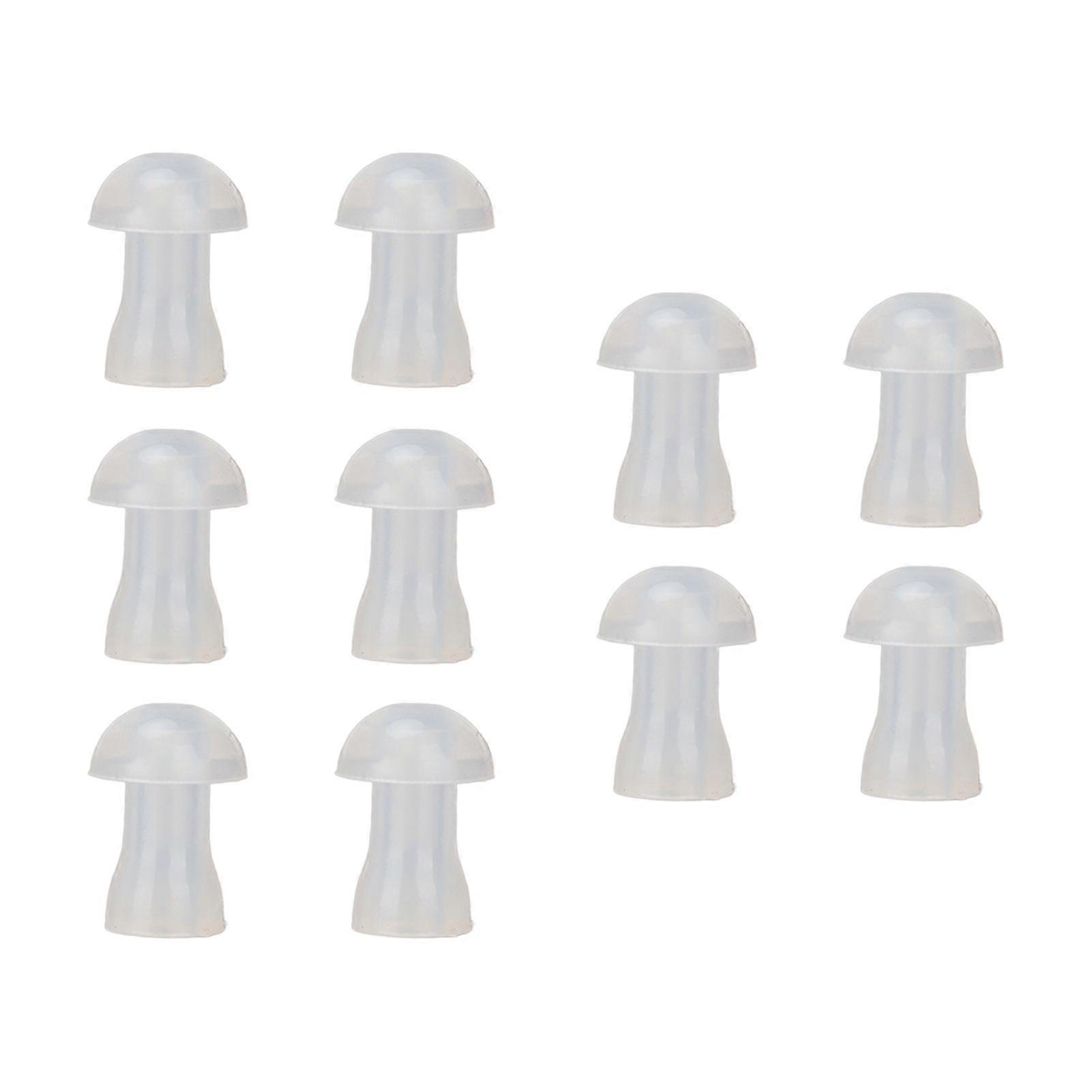 10 Pack Soft Replacement Hearing Aid Eartips, Universal Domes, 8mm