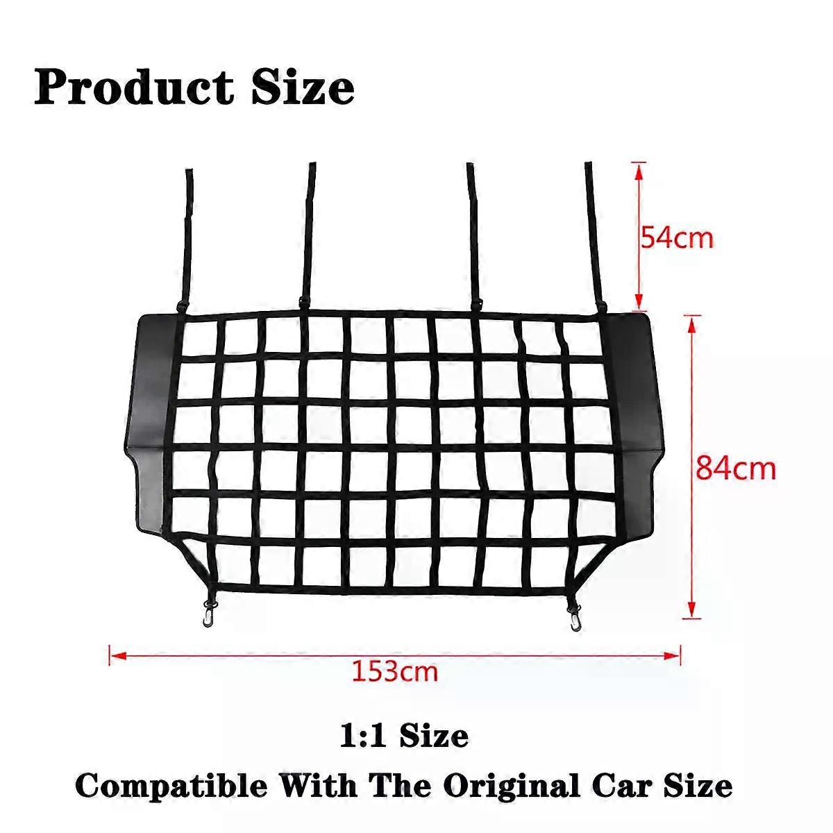 Dog Barrier Protector Isolation Pet Net Trunk Safety Mesh for Jeep Wrangler JK JL Gladiator JT 2007-2023 Interior Moulding Black