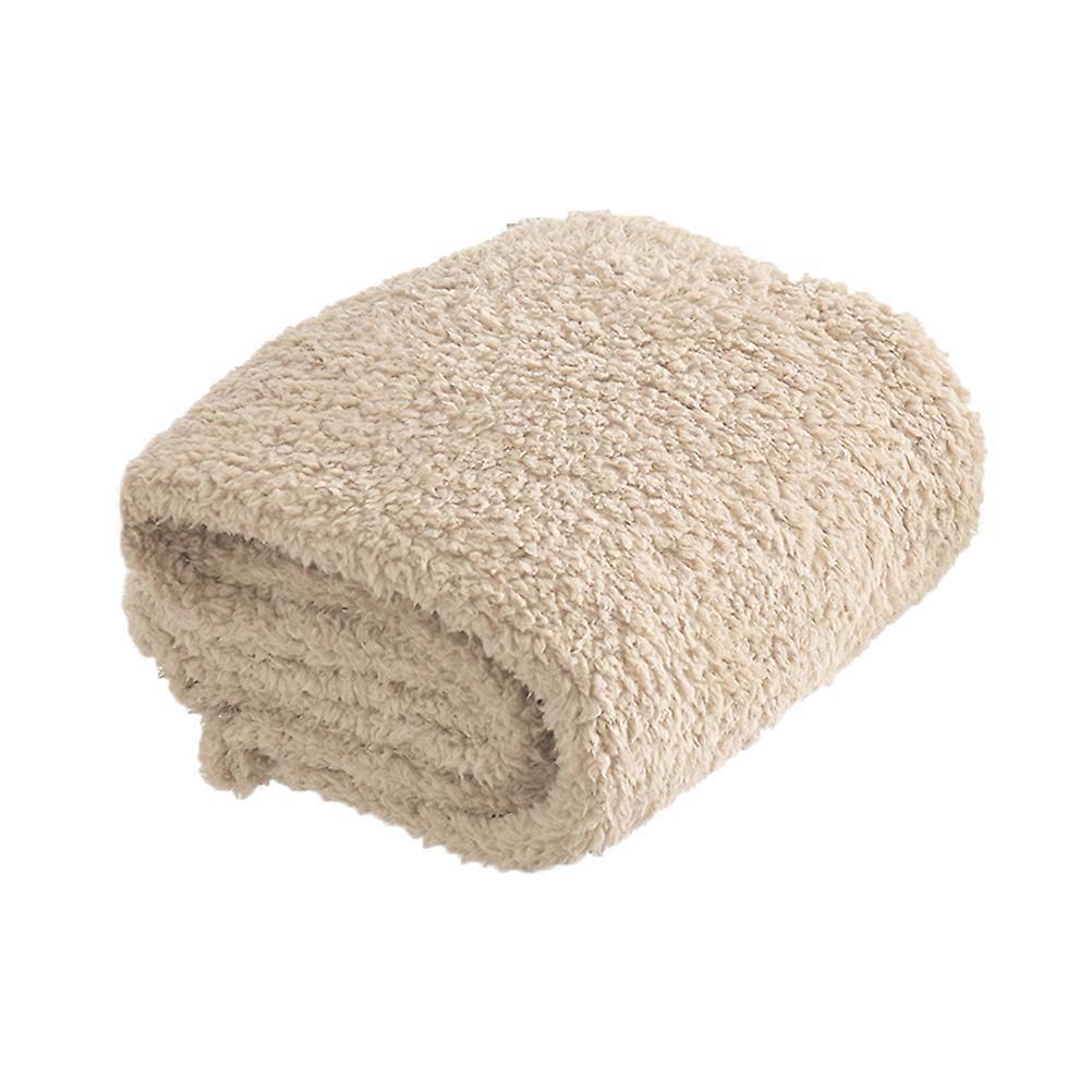 Dog and Cat Blanket Comfortable Plush Pet Cushion for Pet Use Beige