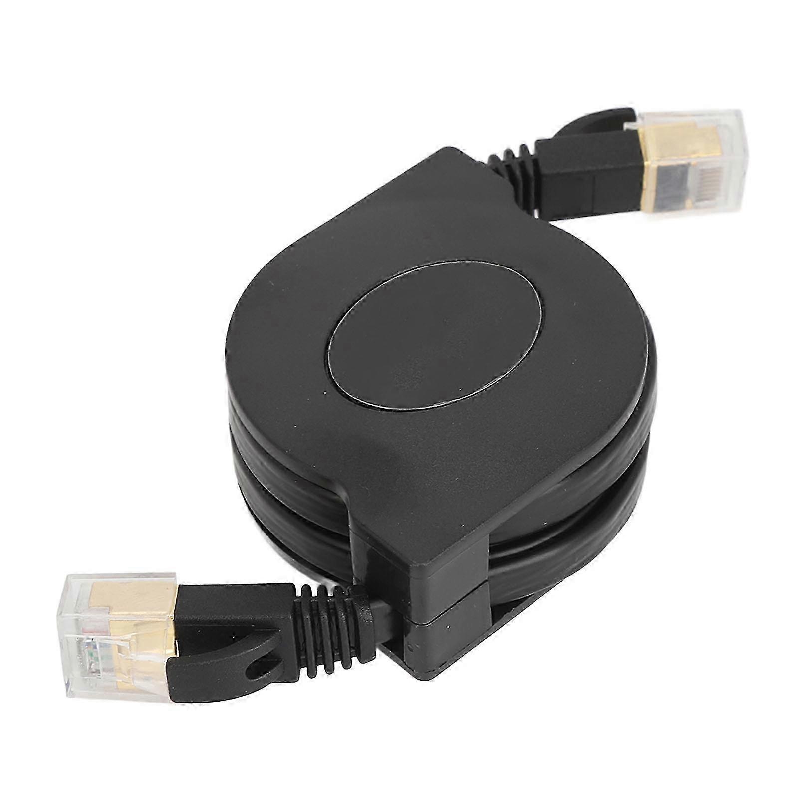 Retractable Cat7 Cable Portable Copper Flat Ethernet Network High Speed Patch Cord 1.5meter 2025