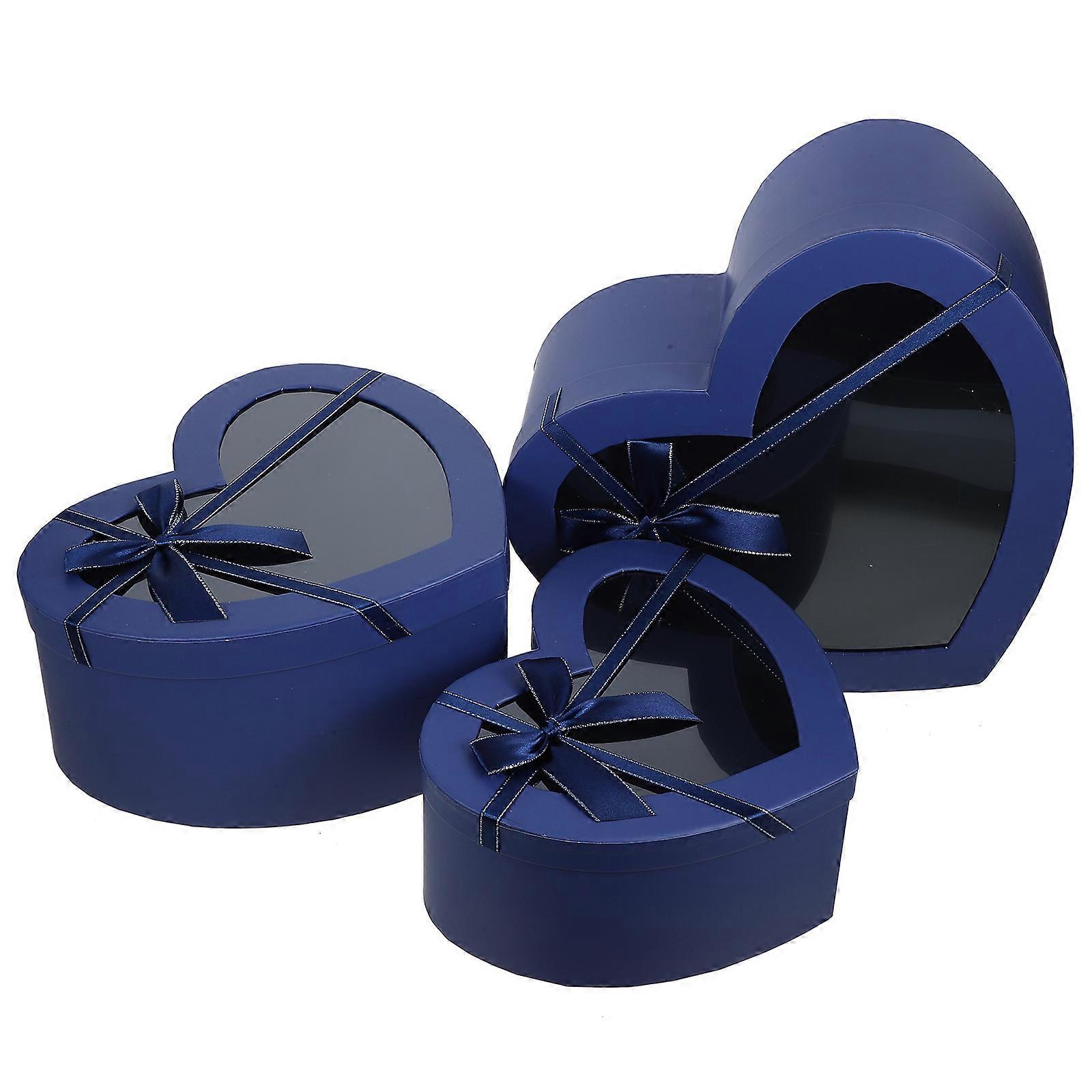 Heart Gift Boxes for Packaging 2Pcs Heart Shape Paper Gift Box for Flowers