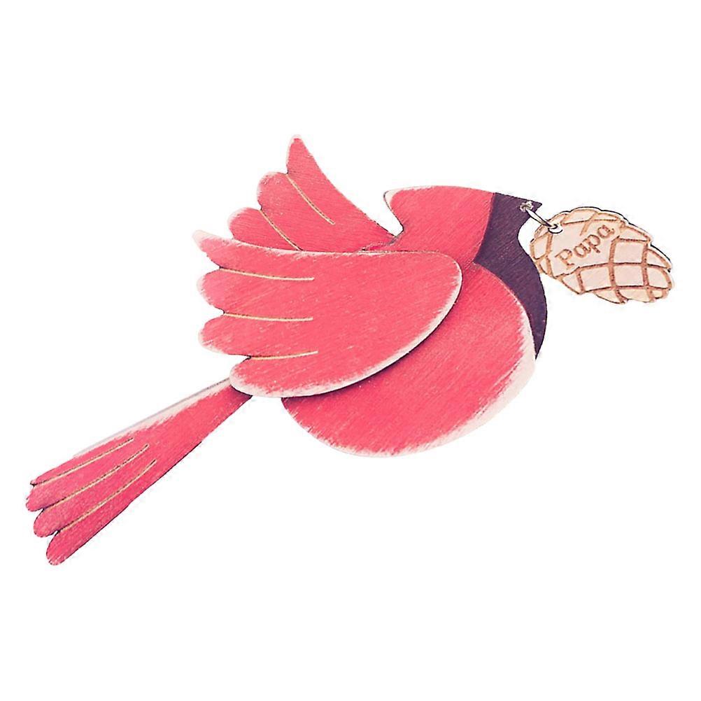 Bird Hanging Adorn for Adornment 4Pcs Multi Color Wooden Bird Figurine