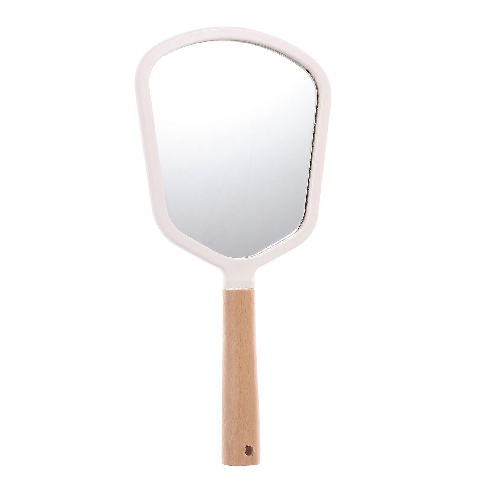Portable Mirror Solid Wood Handheld Mirror for Makeup Use 3Pcs