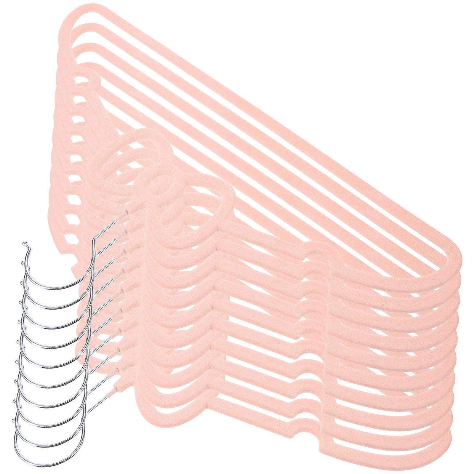 Sturdy Clothes Hangers 30 Pcs Decorative Hangers For Homeowners With Anti-Slip Functionality In Pink Color