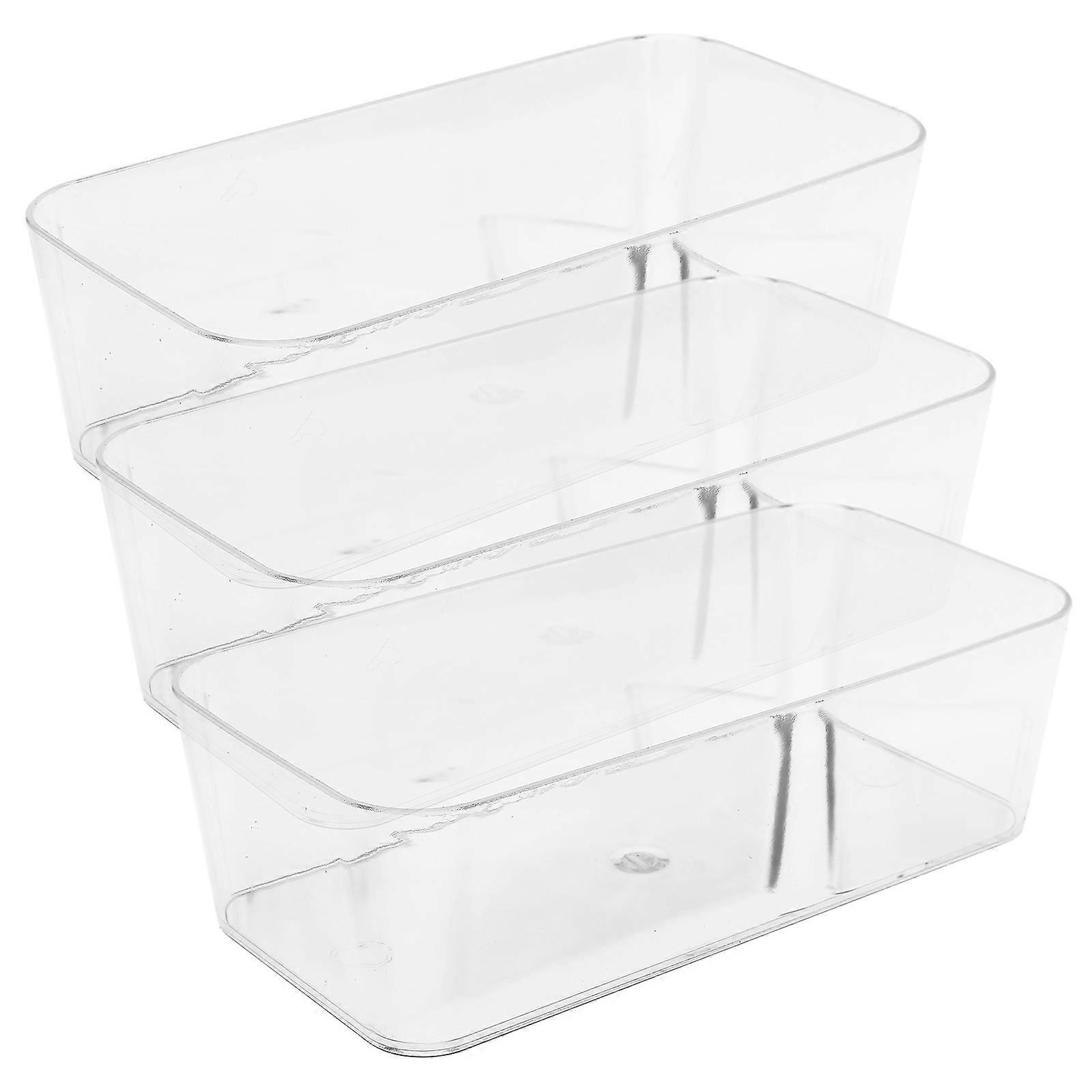 Drawer Organizer Bins For Easy Storage 15.70X8.50X5.00CM Acrylic Material 3Pcs