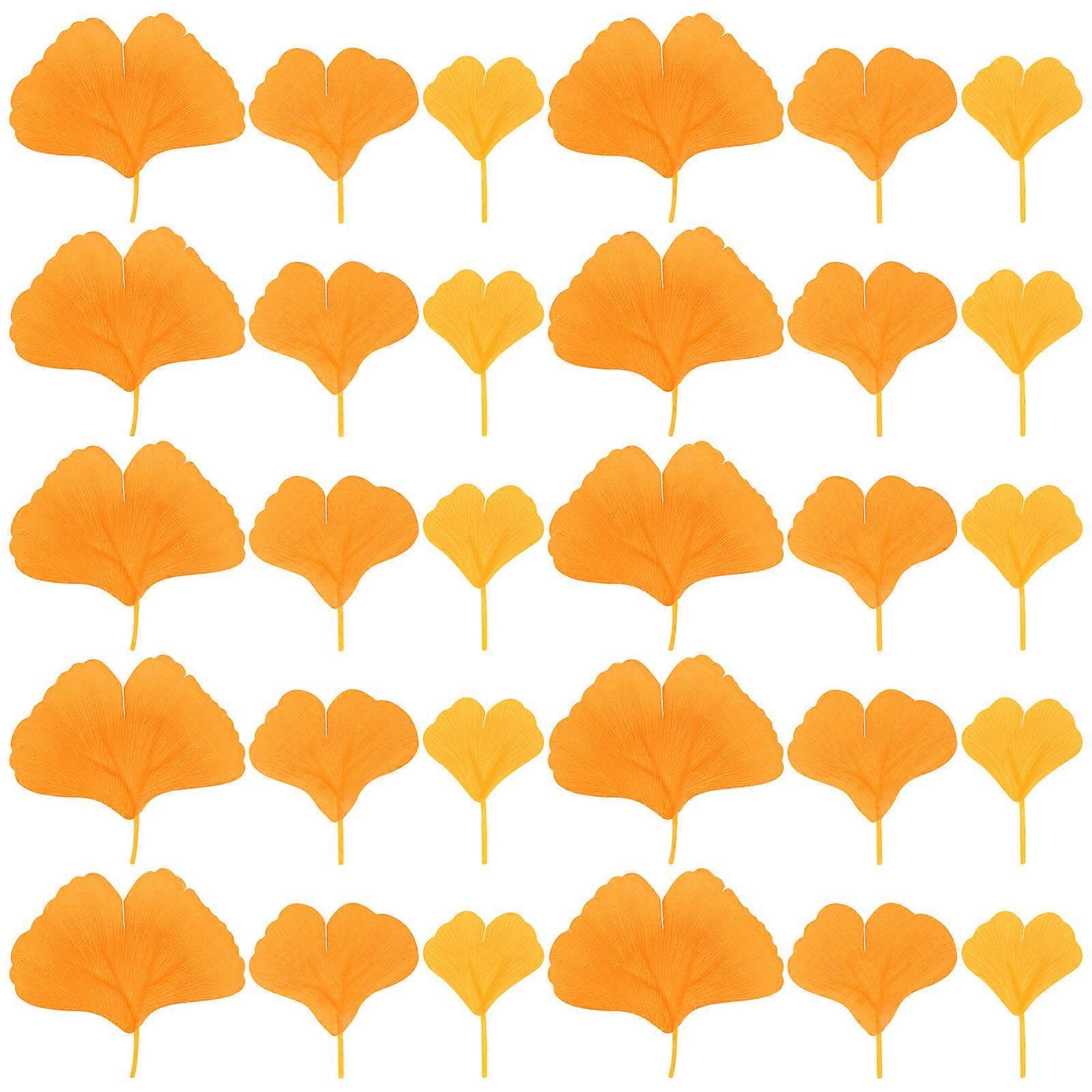 Simulation Ginkgo Leaves Artificial Decor with 200Pcs for Party Supplies