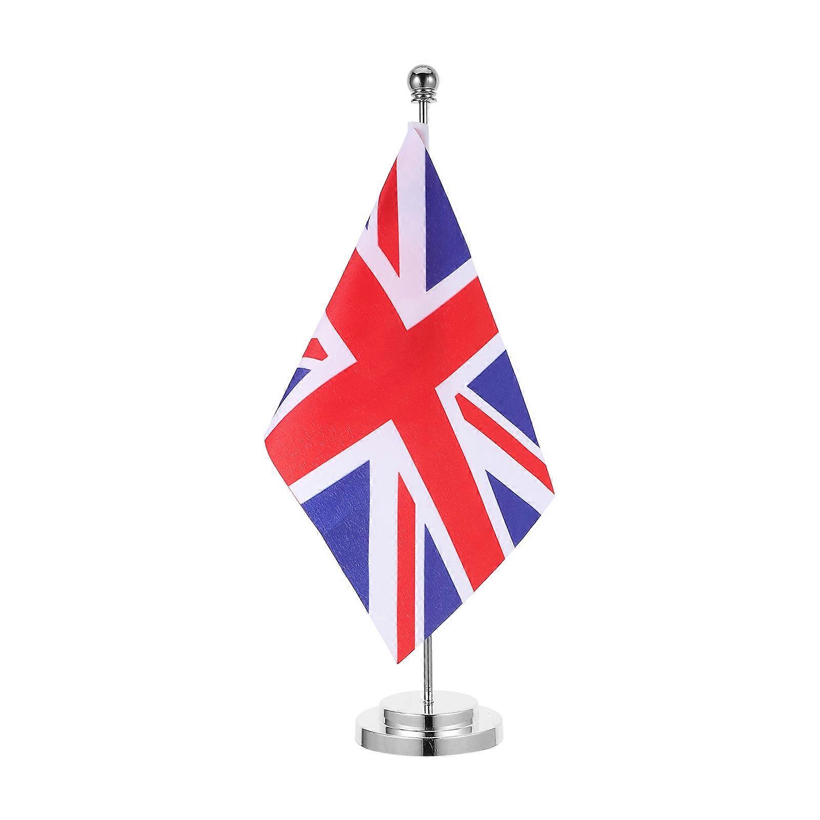 UK Flag Miniature Office Flag 2Pcs Multi Color Doublelayered Decoration For Desk Home Party Settings