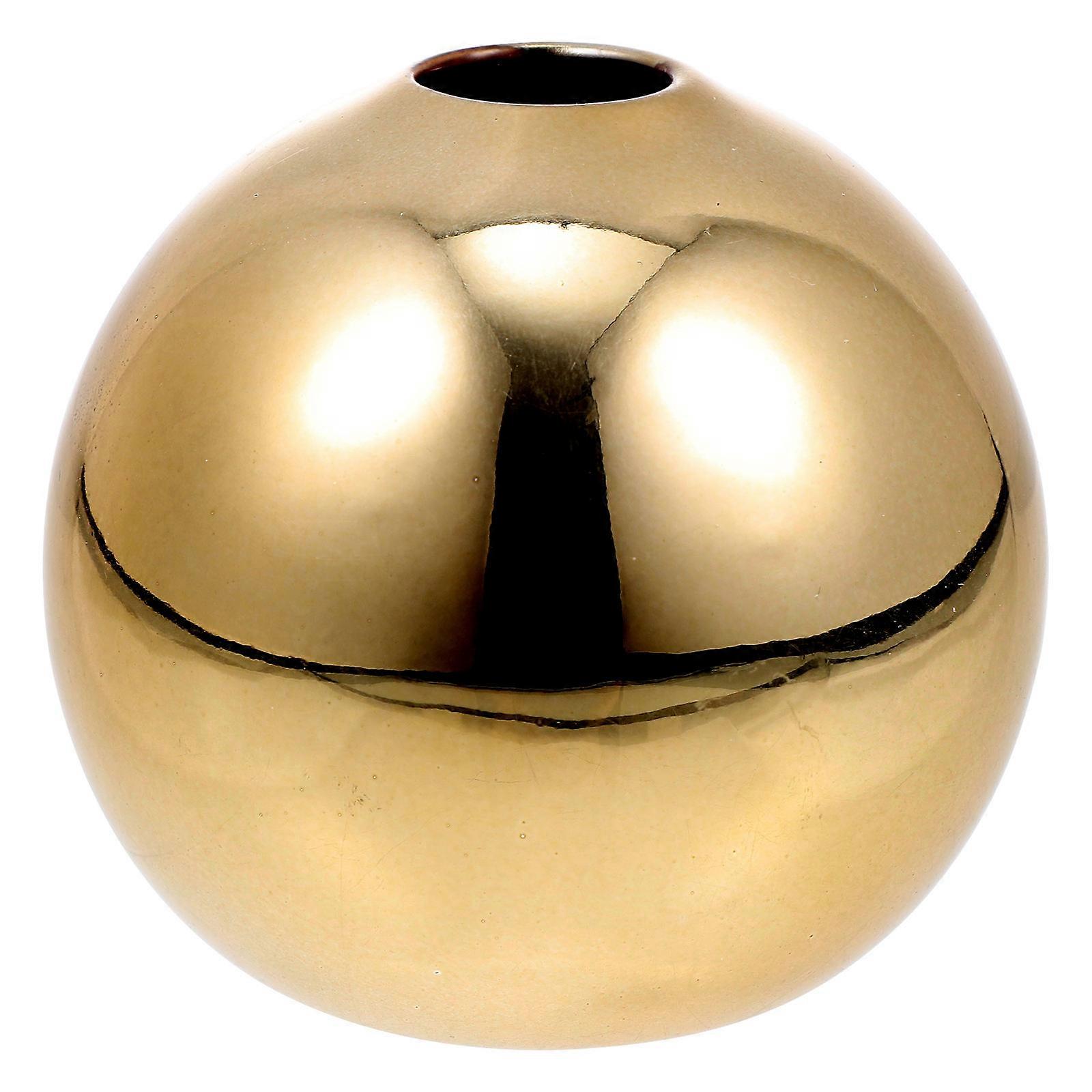 3Pcs Golden Ceramic Vase for Decorative Flower Holding Use in Home