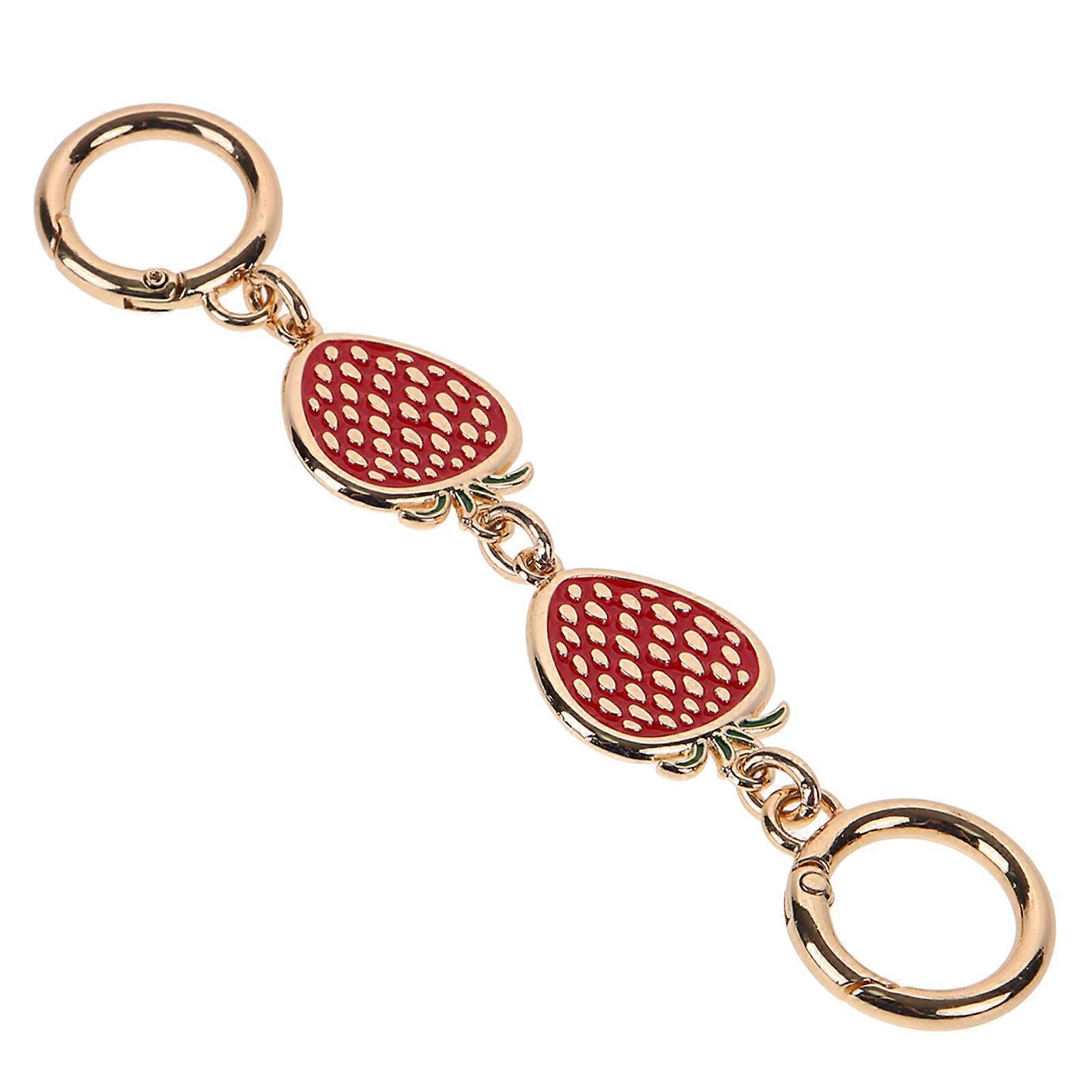 Purse Strap Extender for Decoration 2Pcs Red Zinc Alloy Chain Replacement