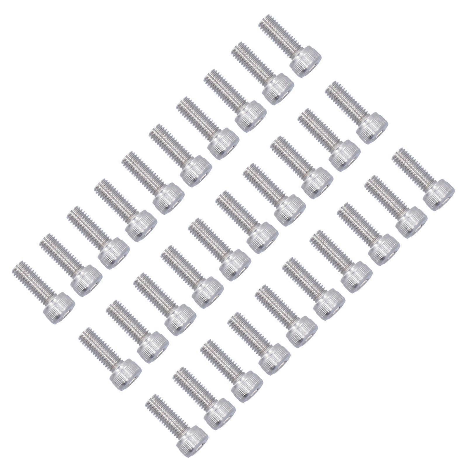 30Pcs M5 x 25mm A2 Stainless Steel Hex Socket Screws Kit