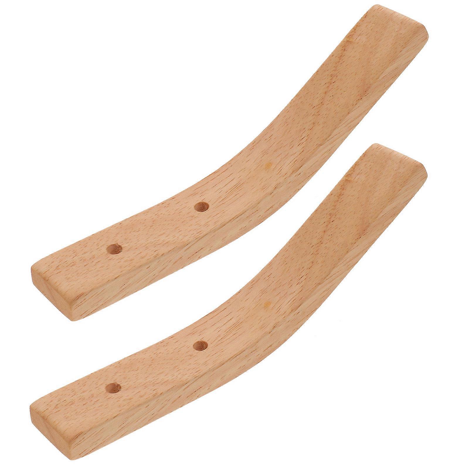 Wall Mounted Hooks 10Pcs Rectangular Wooden Hooks For Hanging Coats Towels For Bedroom Organization 17X2.3CM