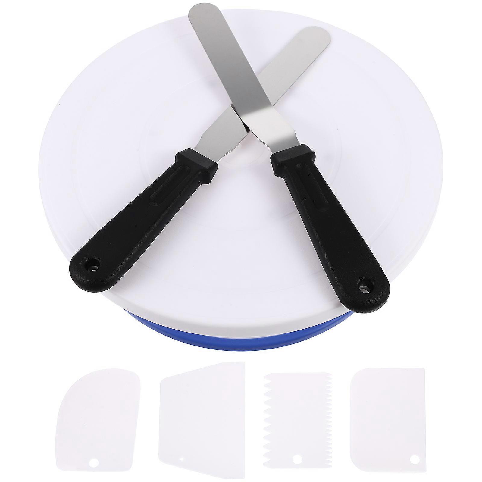 3 Sets Cake Turntable Cake Decorating Kit For Baking Enthusiasts And Friends 10.81X10.81X2.75In Non-slip Bottom