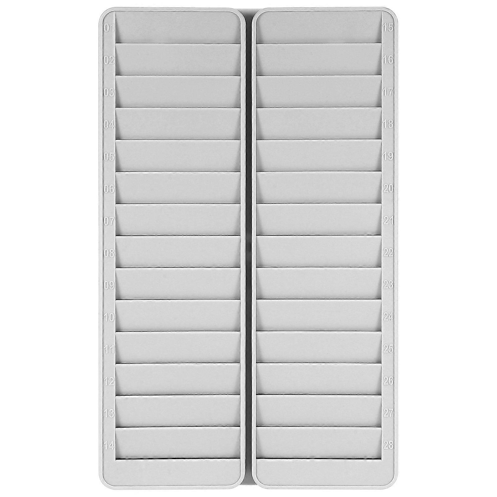 Plastic Cards Holder Multi-Slots Organizer for Storage 10Pcs Grey