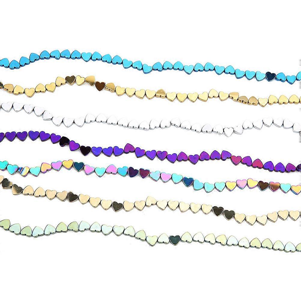 Hollow Heart Beads Colored Stone Beads for DIY Use About 50Pcs Blue