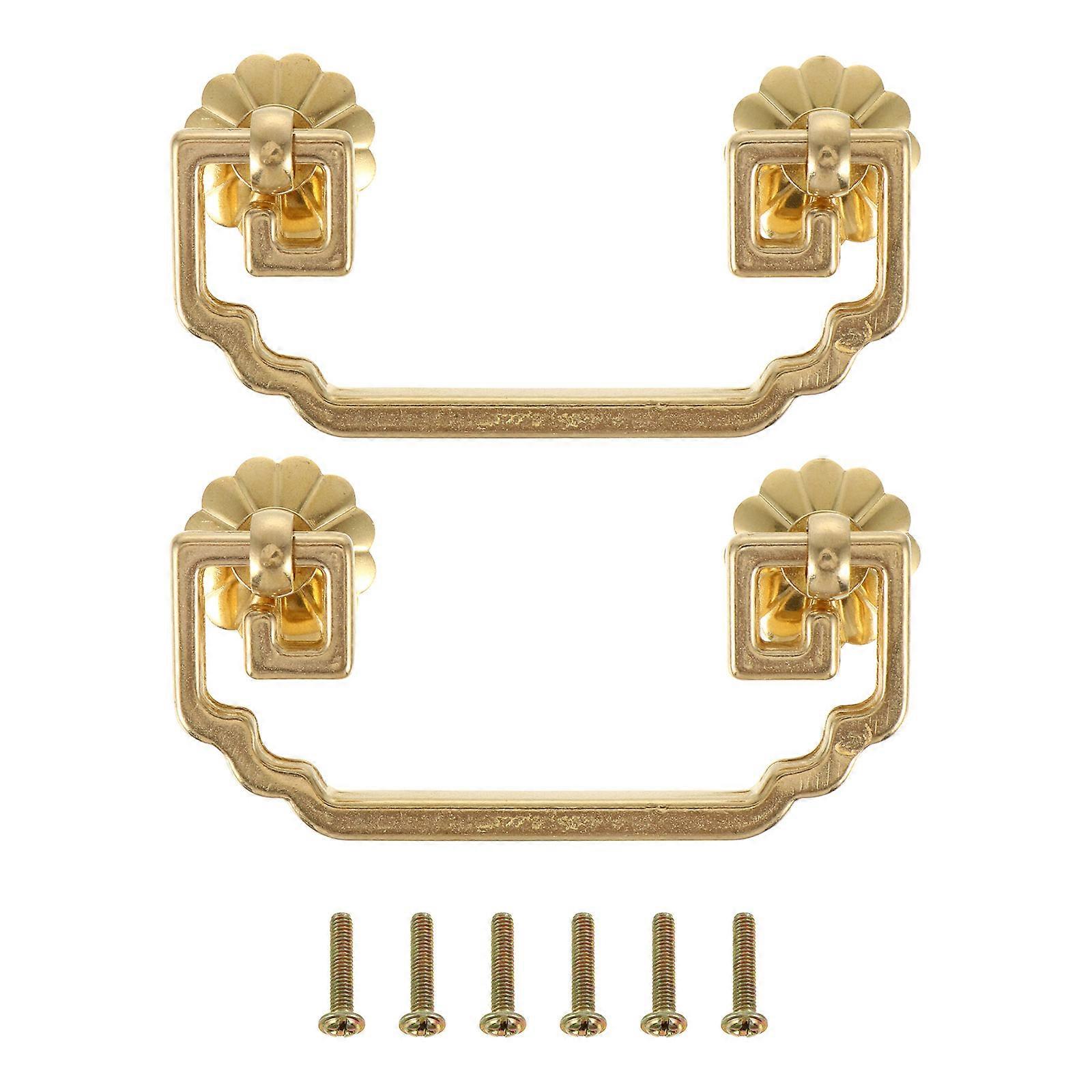 Golden Cabinet Handle for Vintage Style Drawer Pulls 6Pcs Set