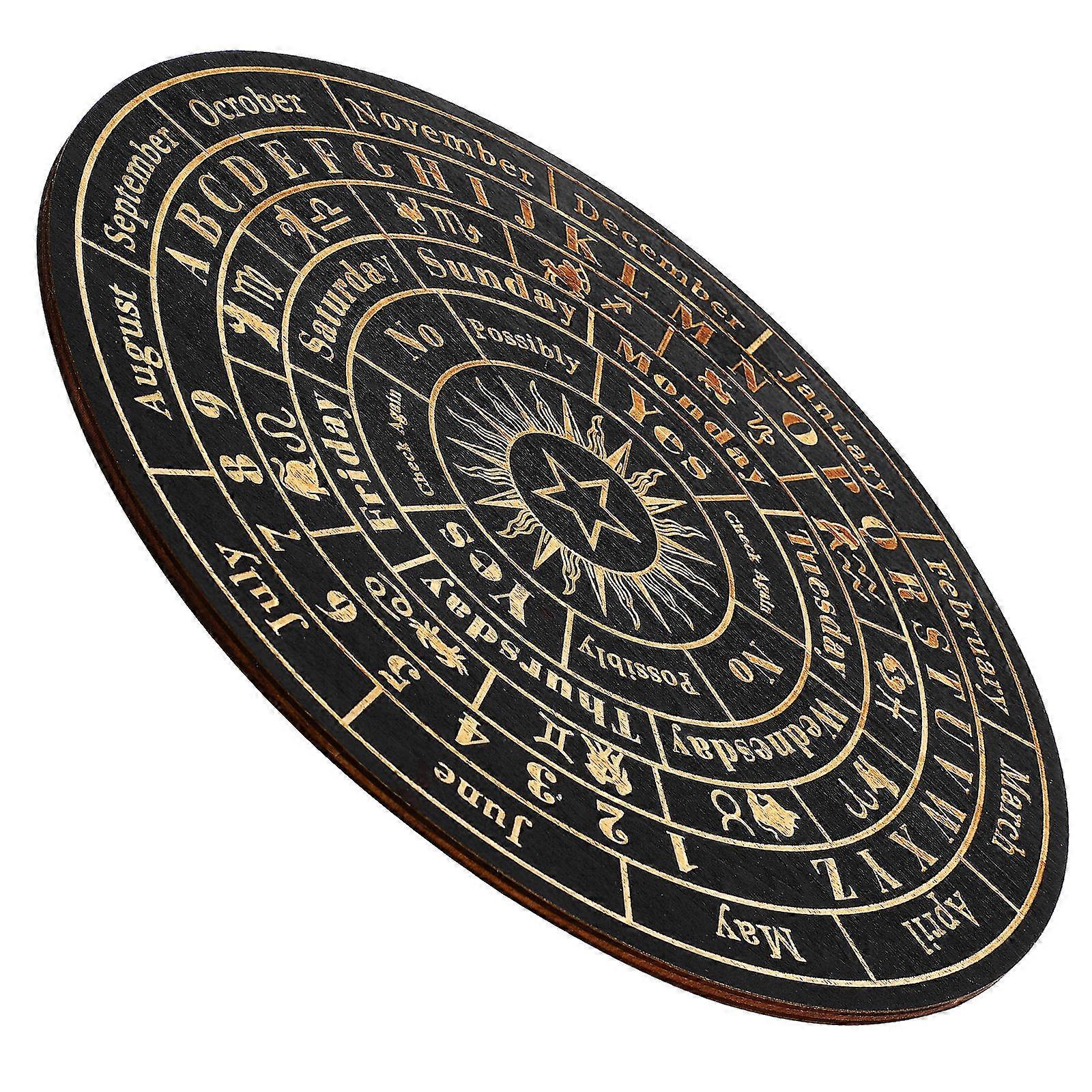 Wooden Divination Pendulum Board for Decoration 2Pcs Set