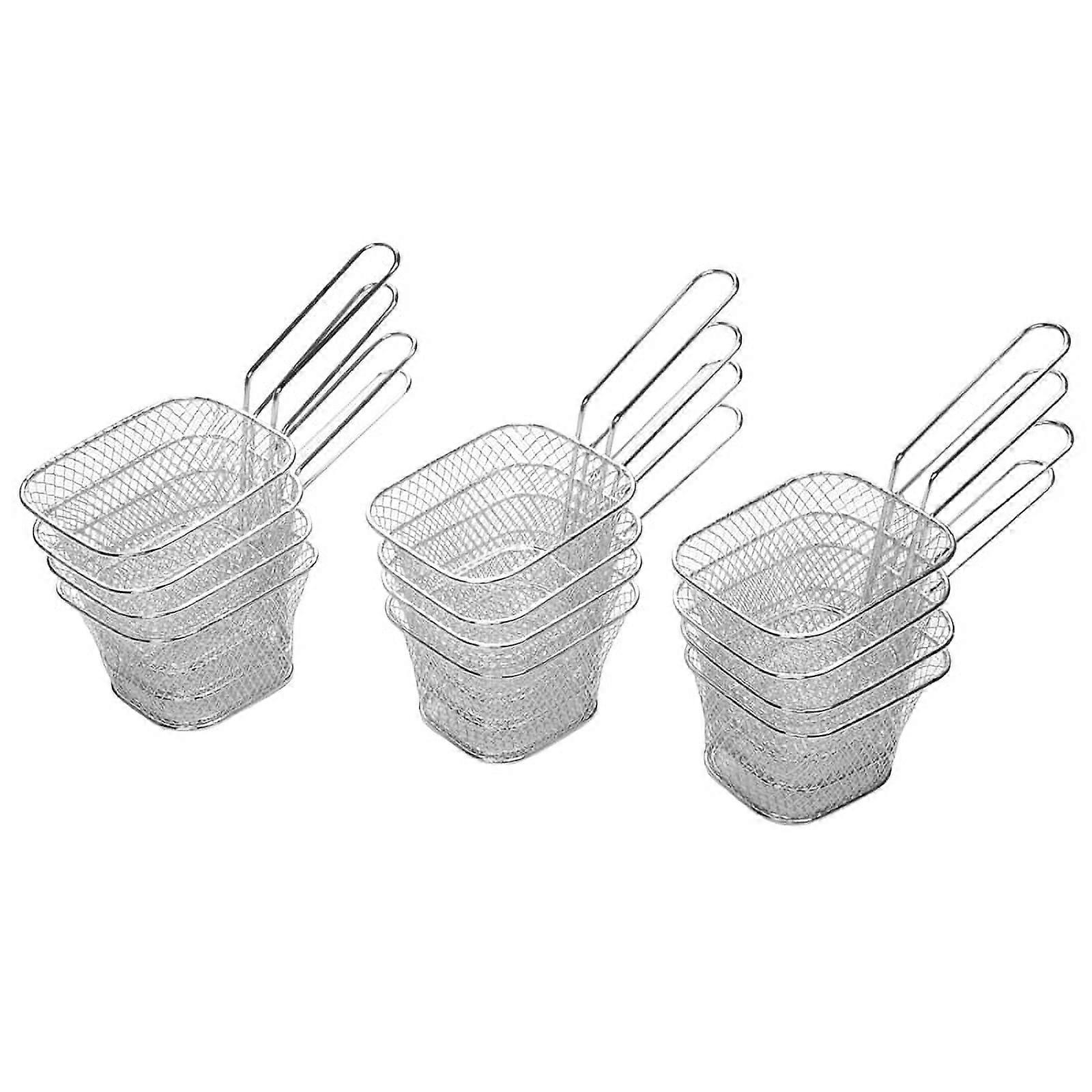 Fry Basket French Fry Holder Chip Mini Basket Food Baskets for Serving Reusable Fries Holder Deep Fryer for Home