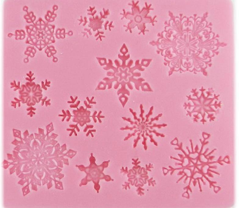Snowflake Pattern Silicone Mold for Elegant Cakes 25-26