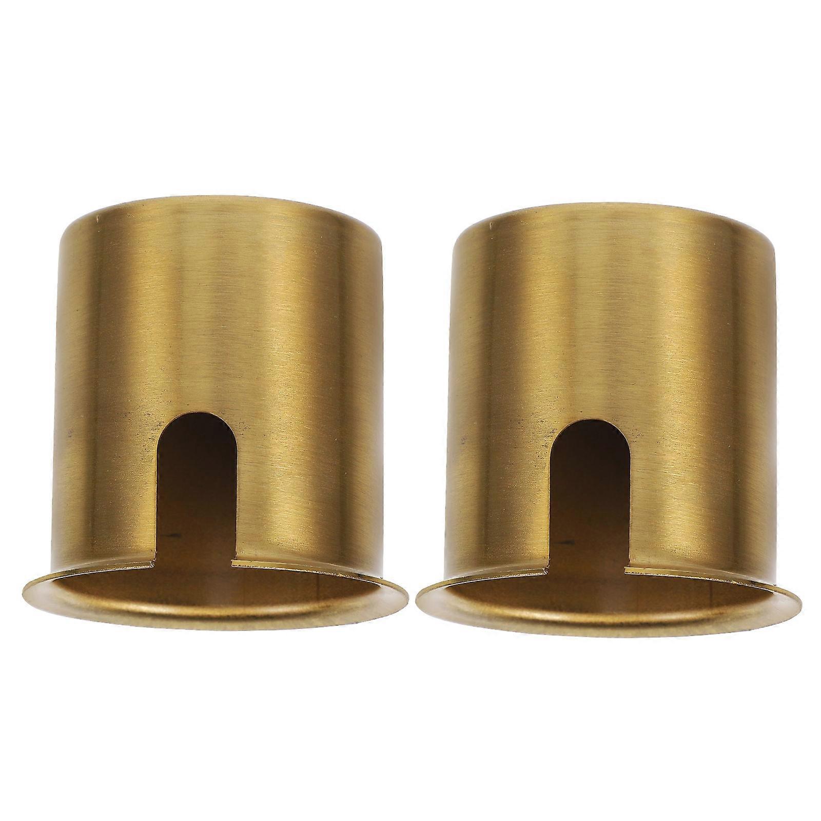 Versatile Illuminating Accessory Golden E27 Socket Cover For Shop Lighting 2Pcs
