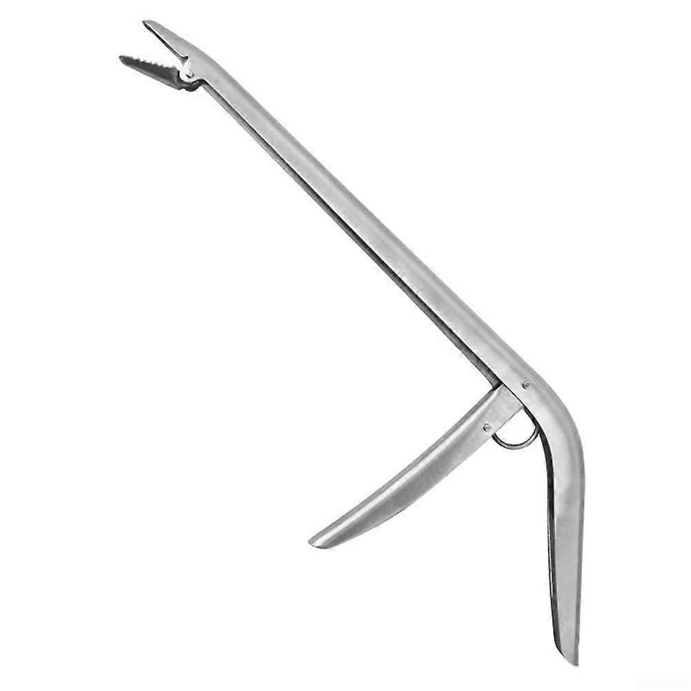 Portable Fish Clamp With Serrated Grip For Saltwater And Freshwater Fishing Silver