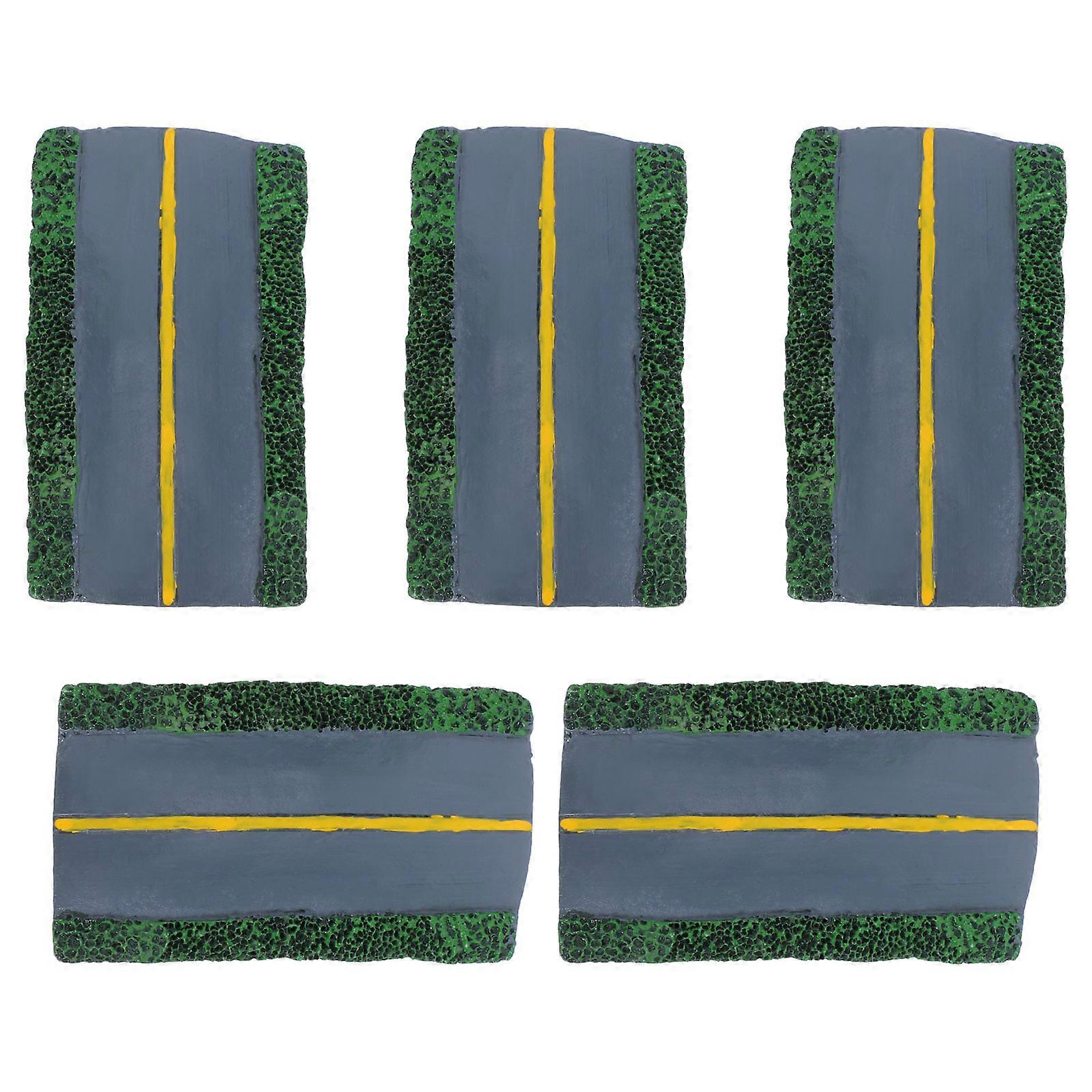 Miniature Highway Model Roadway Decoration for Decor 5Pcs