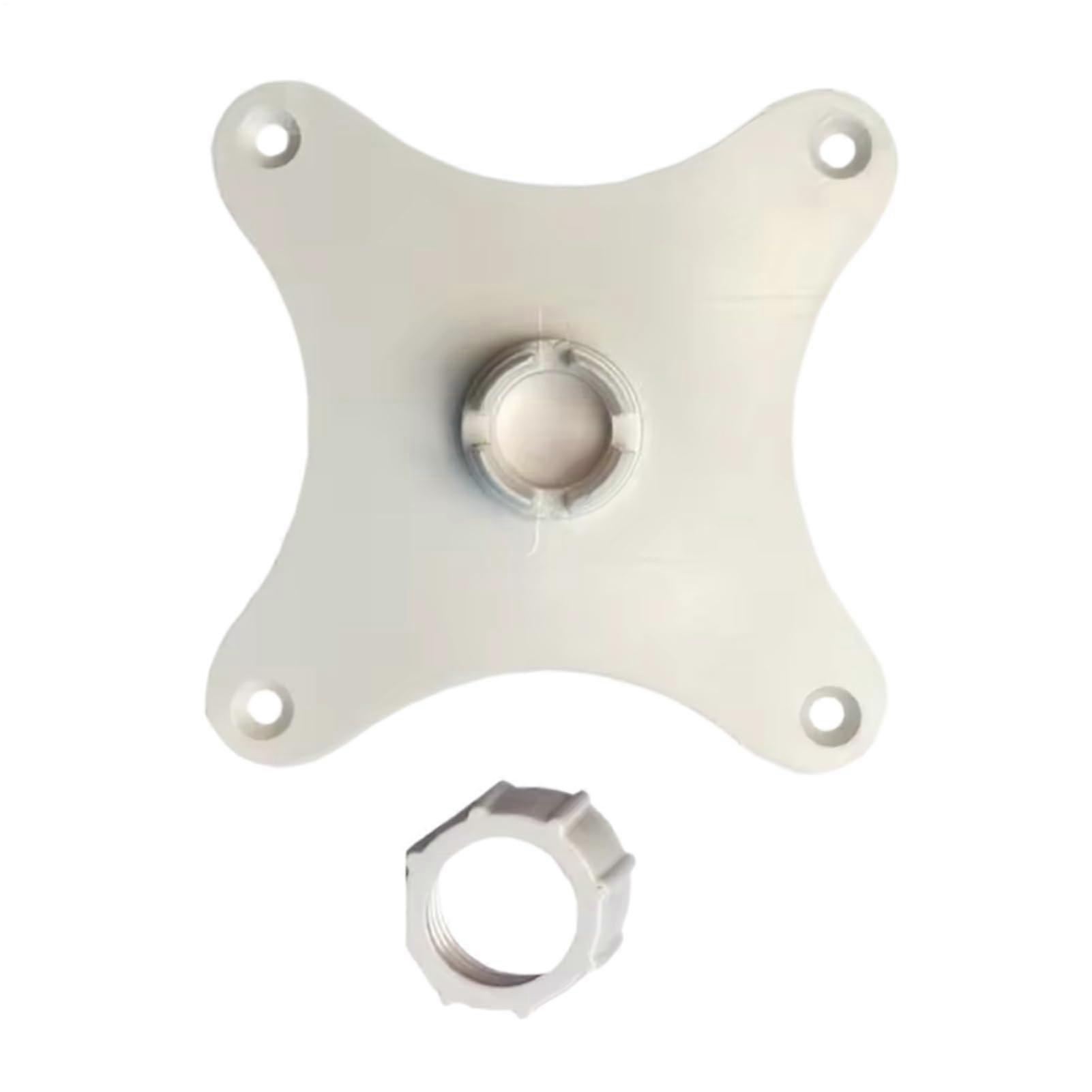 Monitor Mount Bracket Adapter 75mm Hole TV Mounting Plate Horizontal Vertical 17mm Ball Head White For Digital Screens
