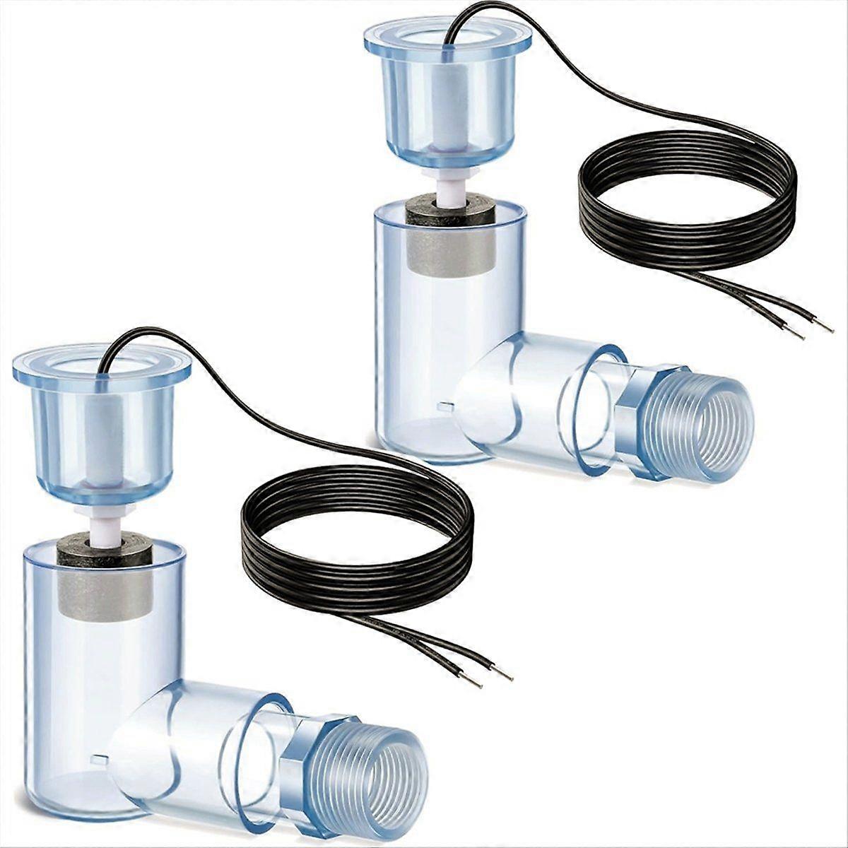 2Pack SS2 Float Switch L Shape, AC Float Switch with 3/4 Inch Adaptor and Wire, Water Level Accesso