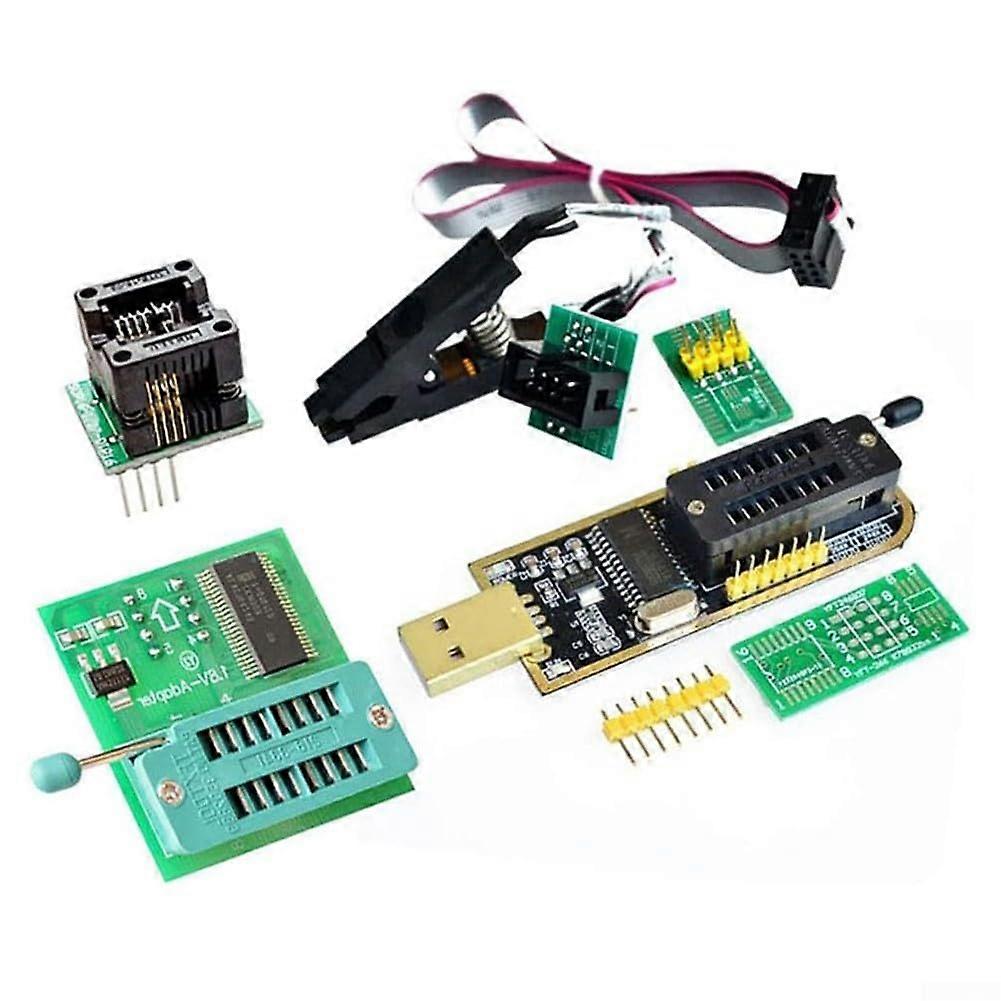 USB Programmer With SOP8 Clip And 1.8V Adapter Compatible With 24/25 Series Flash