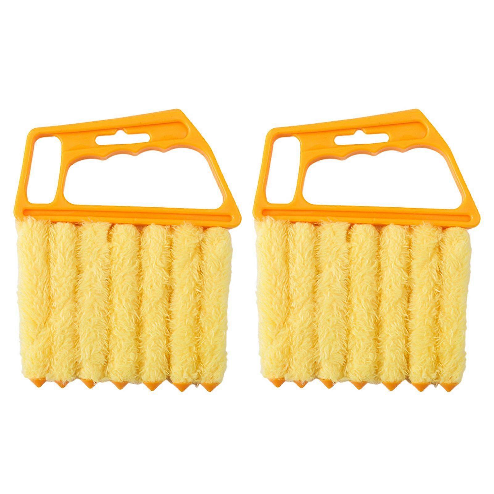2/4Pcs Gap Brush Ergonomic Handle Efficient Shutter Cleaner with 7-Finger Design Blinds Air Vents Multi-layer Dust Removal Tool