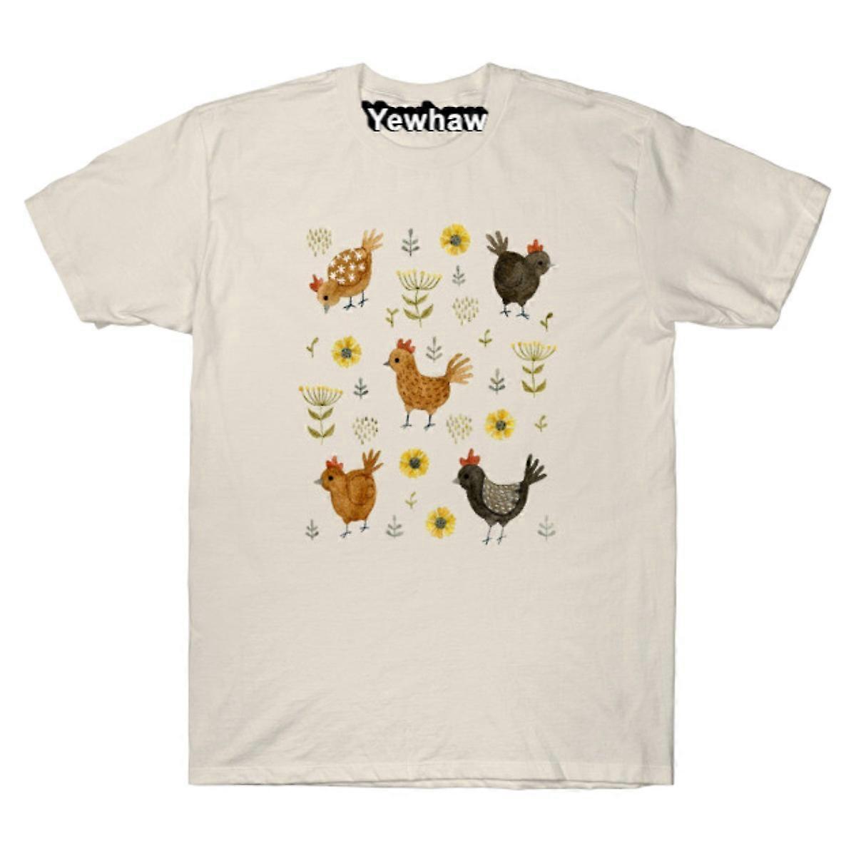 Csirke virágos póló