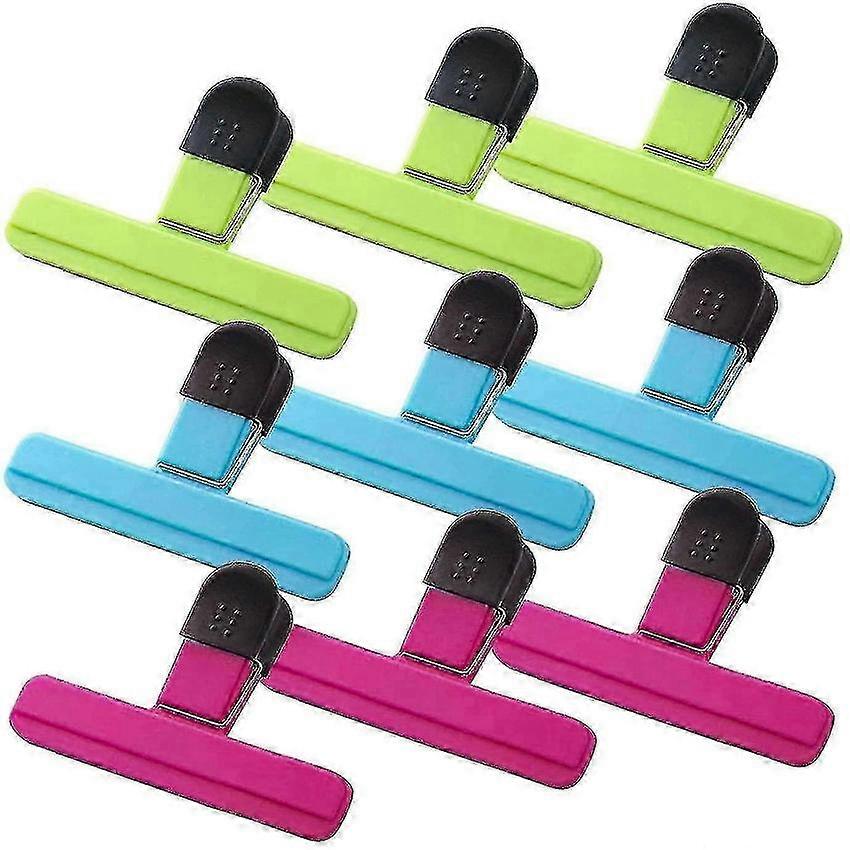 9 Heavy Duty Chip Bag Clips Assorted Sizes for Snack Storage