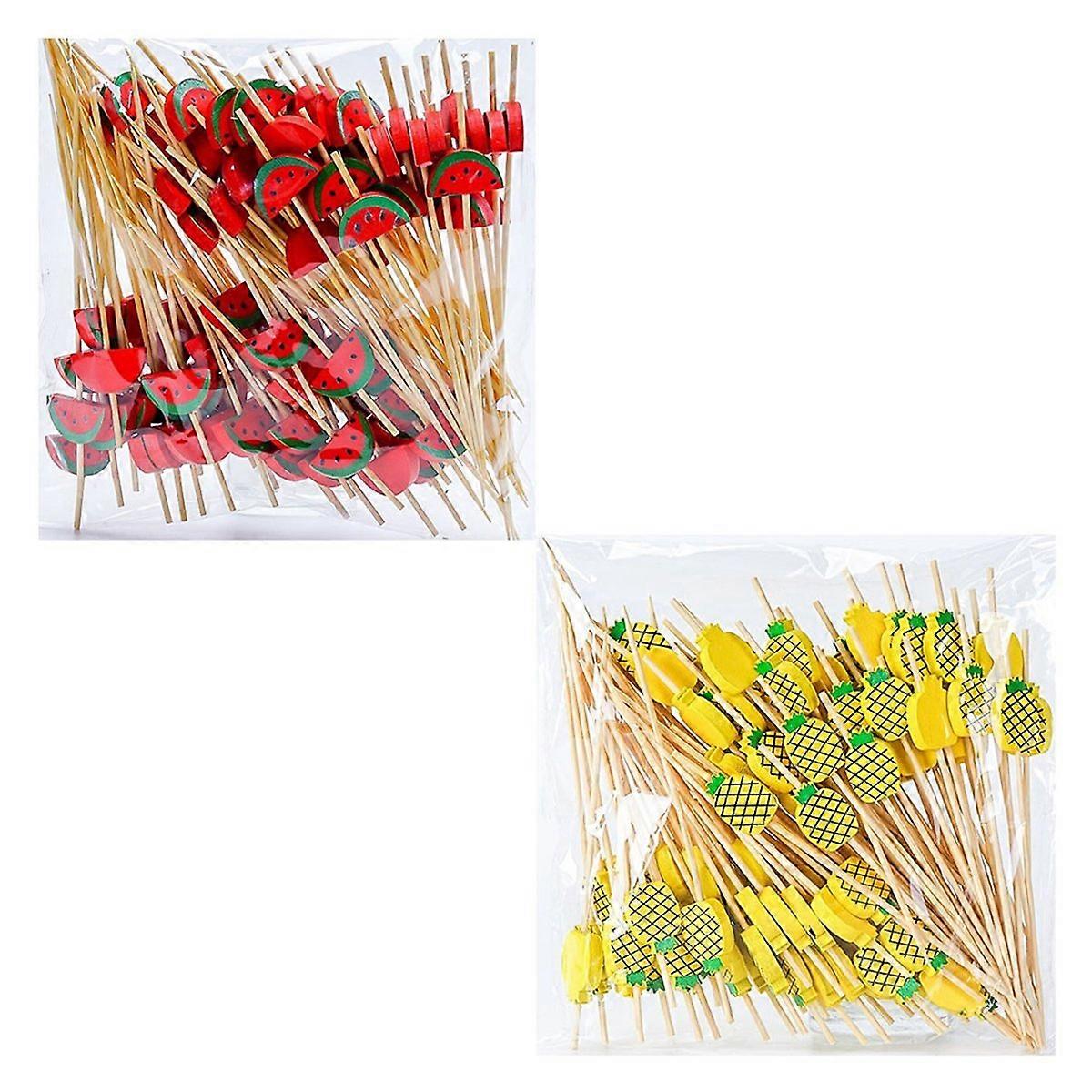Bamboo Picks Fruit Forks Artistic Toothpicks Cocktail Picks