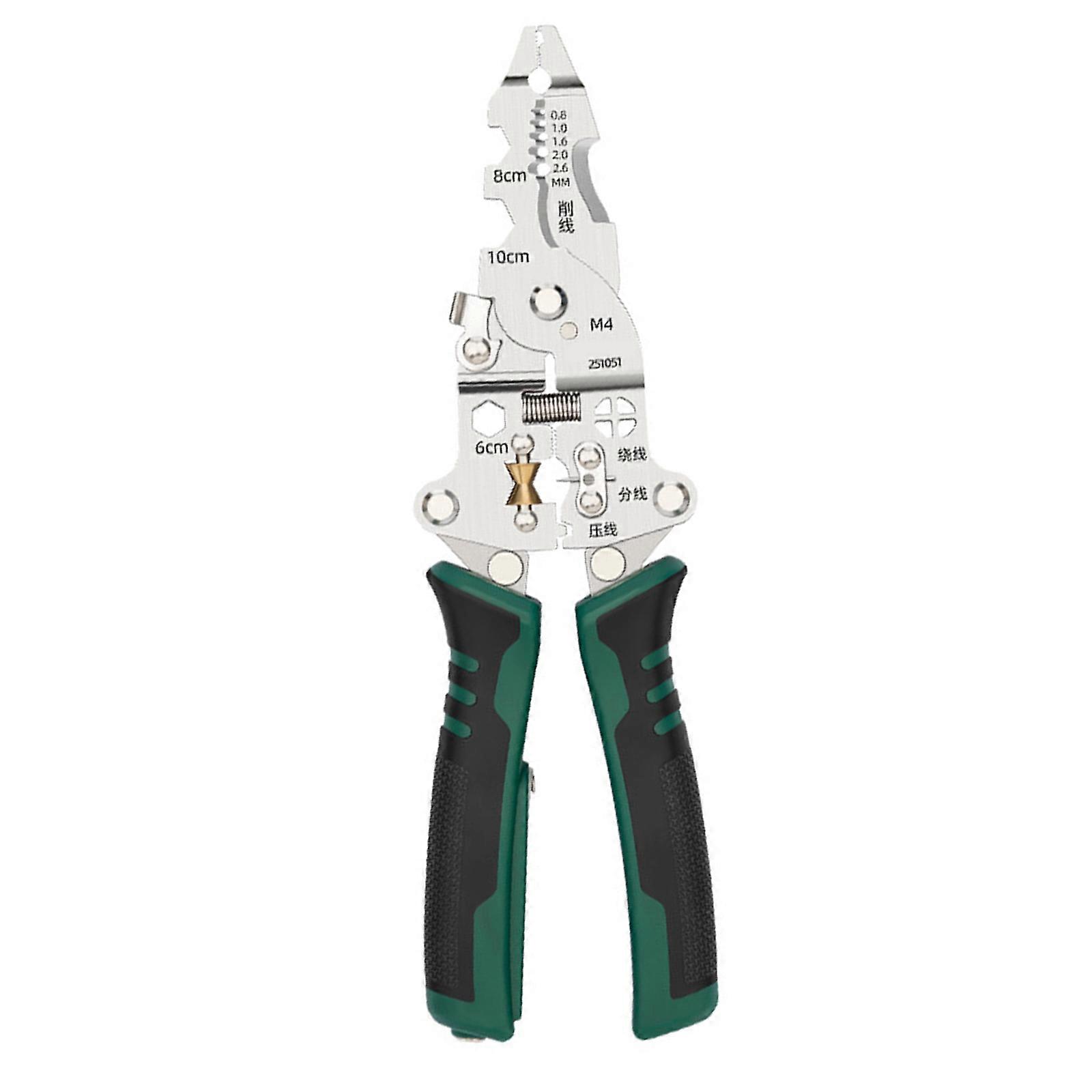 Wire Stripper 11 in 1 Wire Stripping Pliers for Cutting and Pulling Wires with Electricity Measurement Function Multicolor