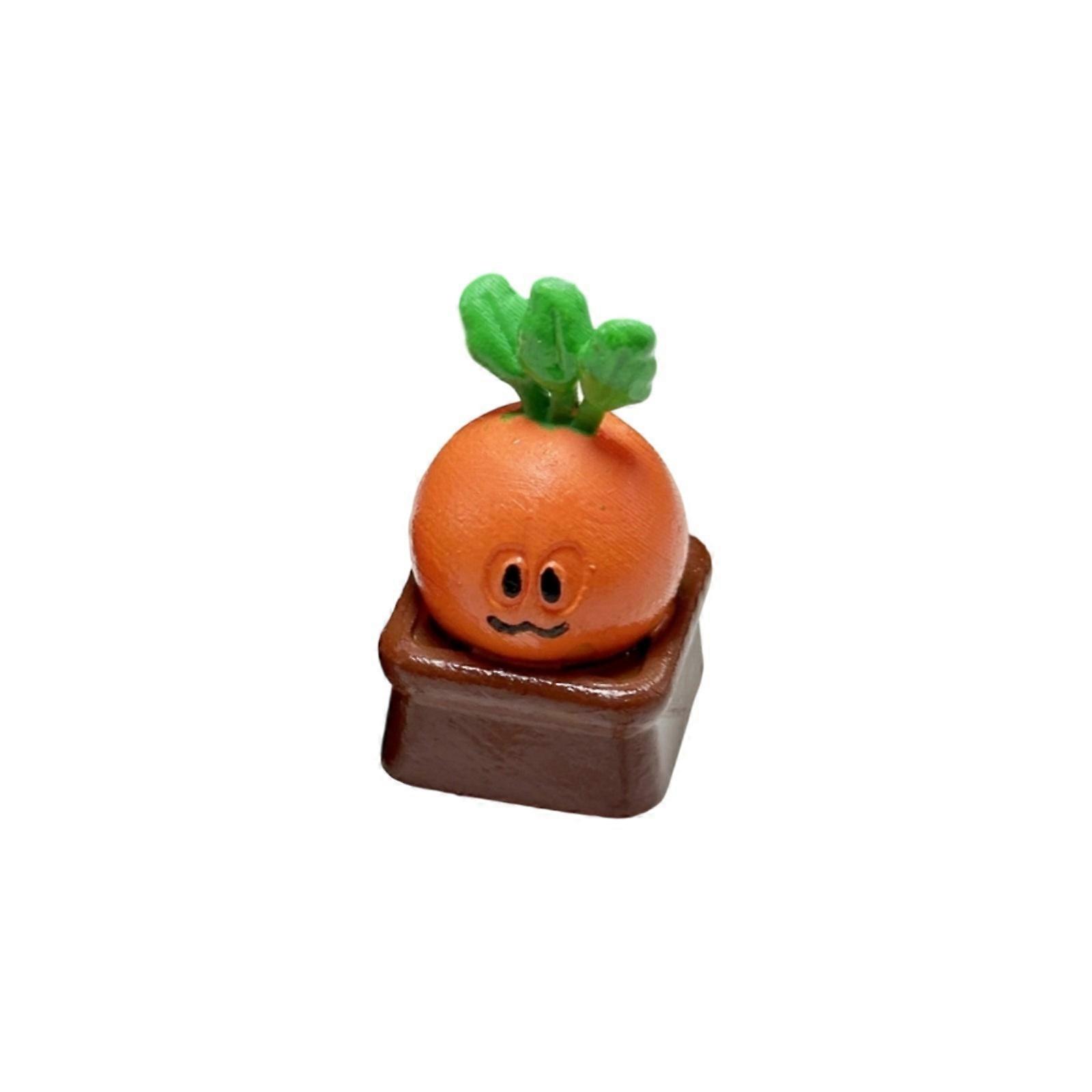 3D Molded Carrot Keycap For Gaming Mechanical Keyboards Realistic Structure Keycaps Comfortable Typing Multicolor