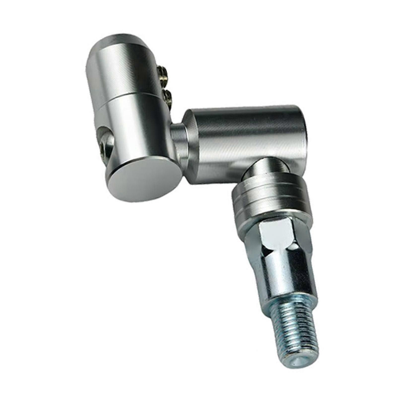 Mirror Base Motorcycle Rearview Mirror Seat Fixed Screw Universal Metal Mirror Folding Bracket Screw 360 Degree Rotation  Silver