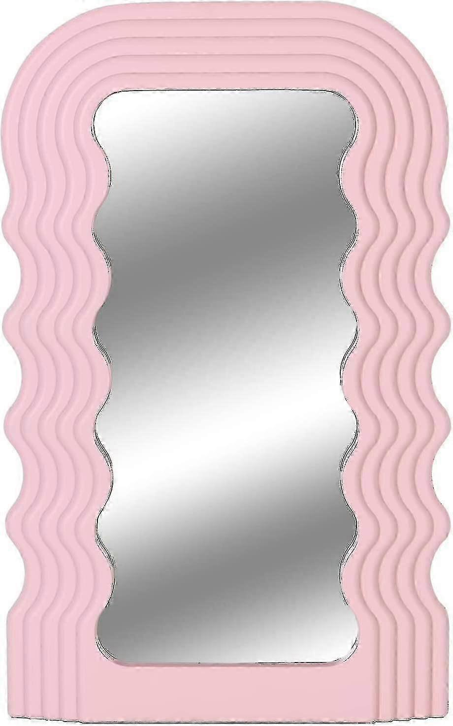 Aesthetic Wave Pattern Mirror with Irregular Frame for Decoration