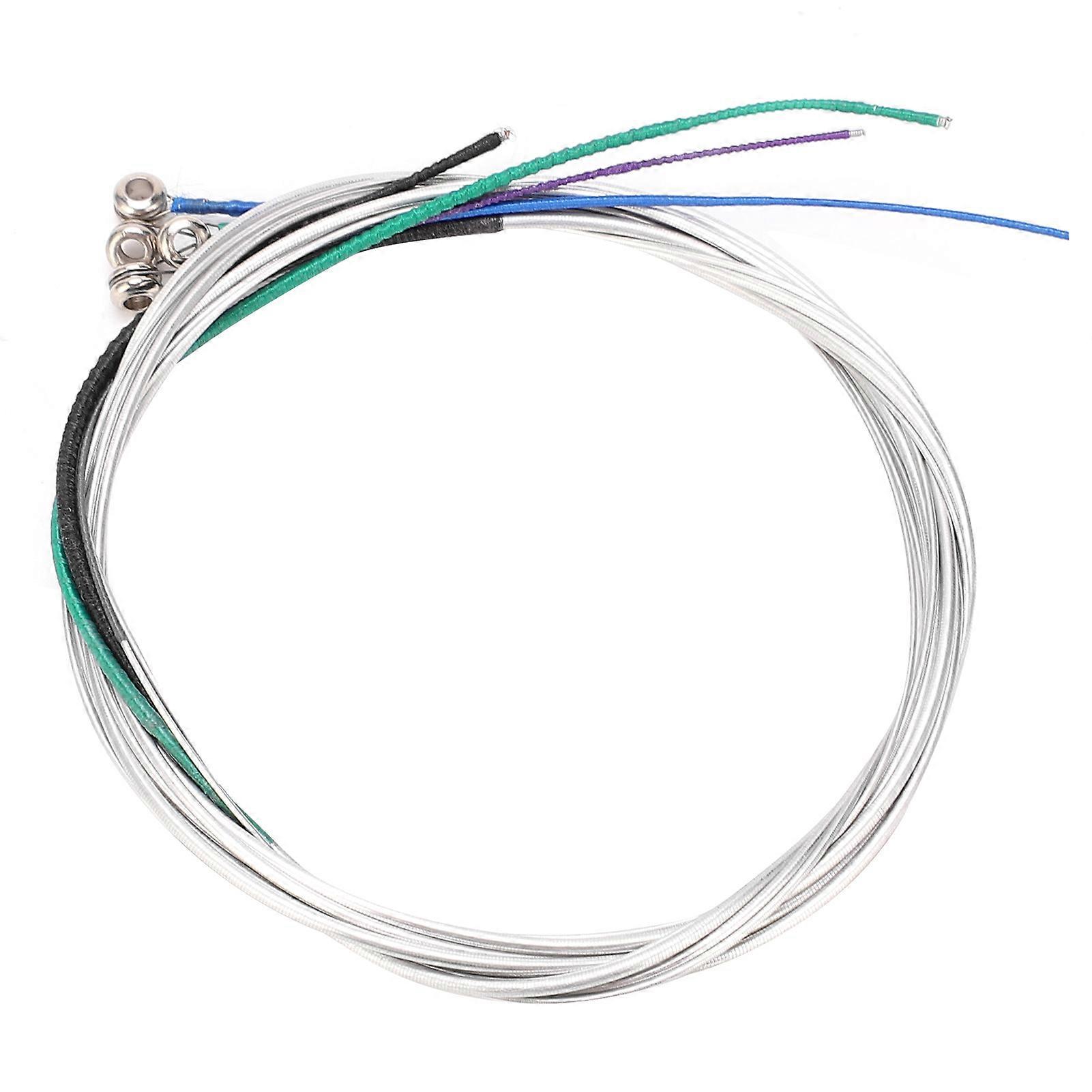 4/4 Fiddle Strings Set AluminumMagnesium Alloy for Beginner Students Advanced Players(Silver 4/4)